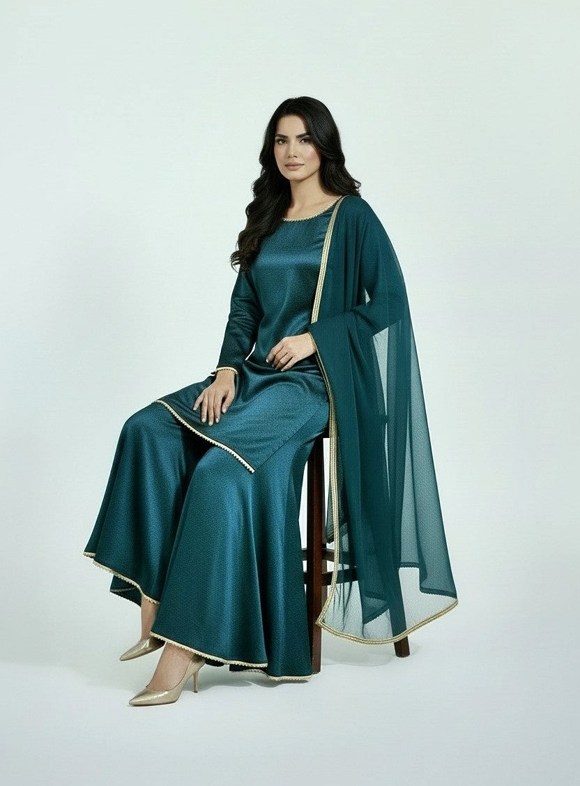 TEAL 3PC PLAZO-IMMEDIATE DELIVERY-LIMITED STOCK