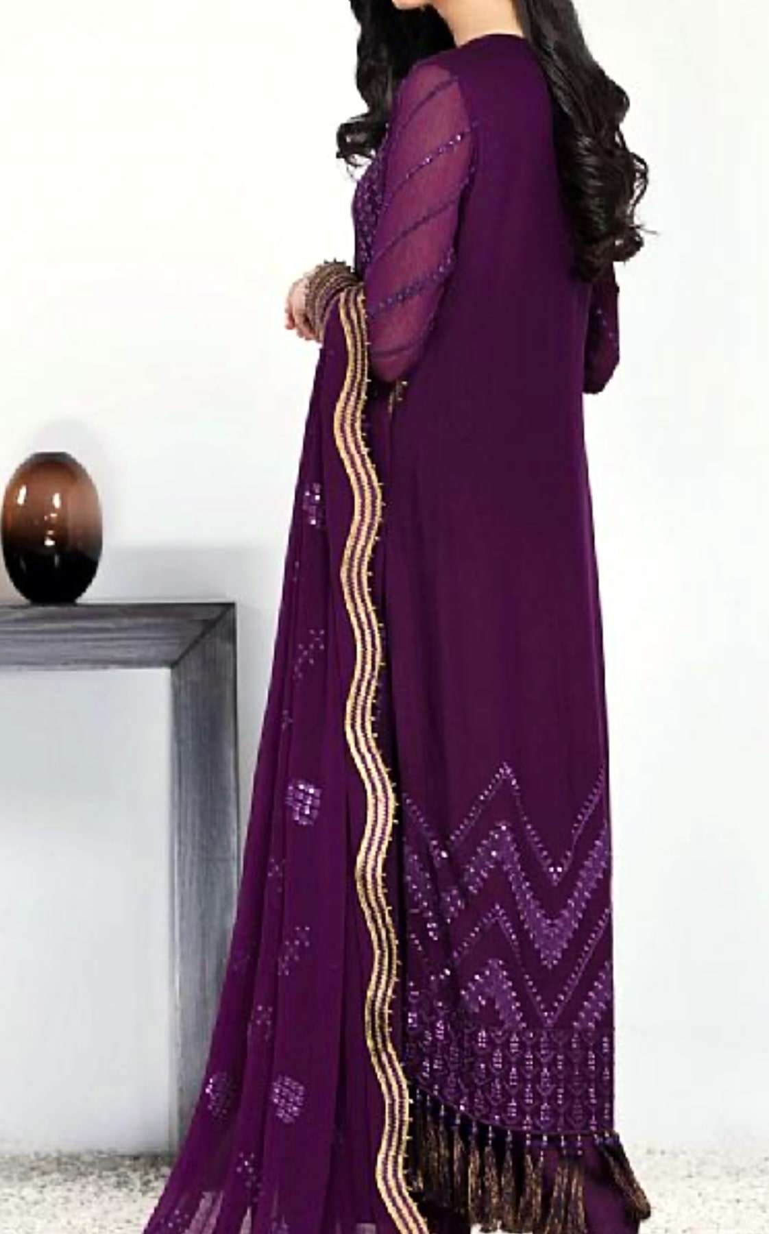 Farasha 3pc designer wear - immediate delivery