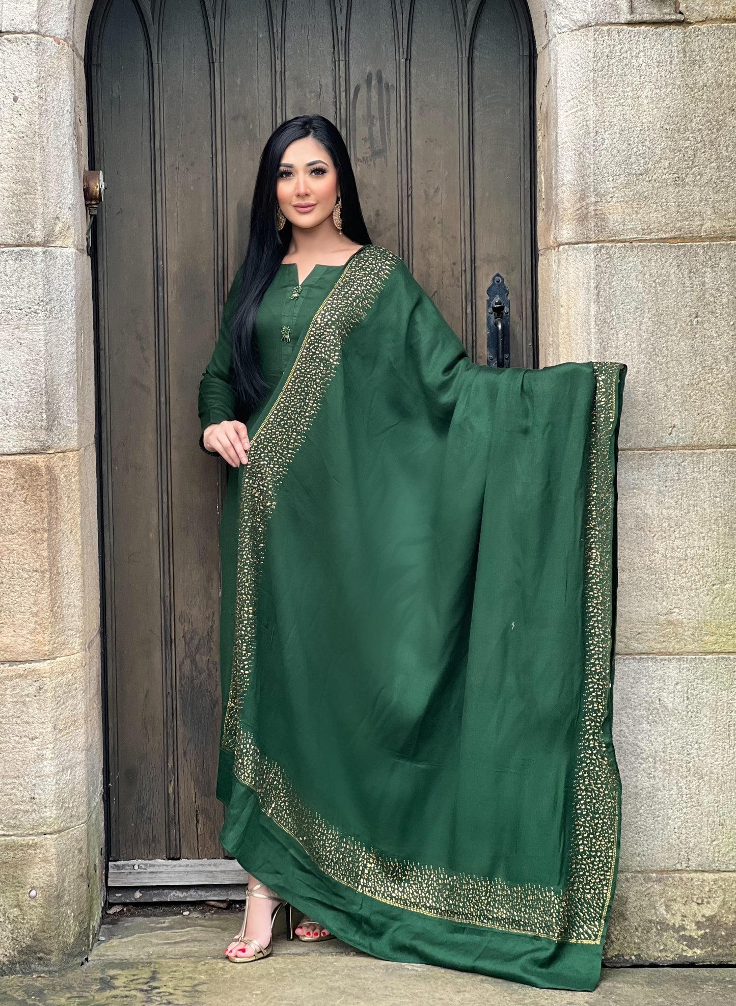 GREEN 3PC WINTER WEAR- PRE ORDER 3 WEEKS