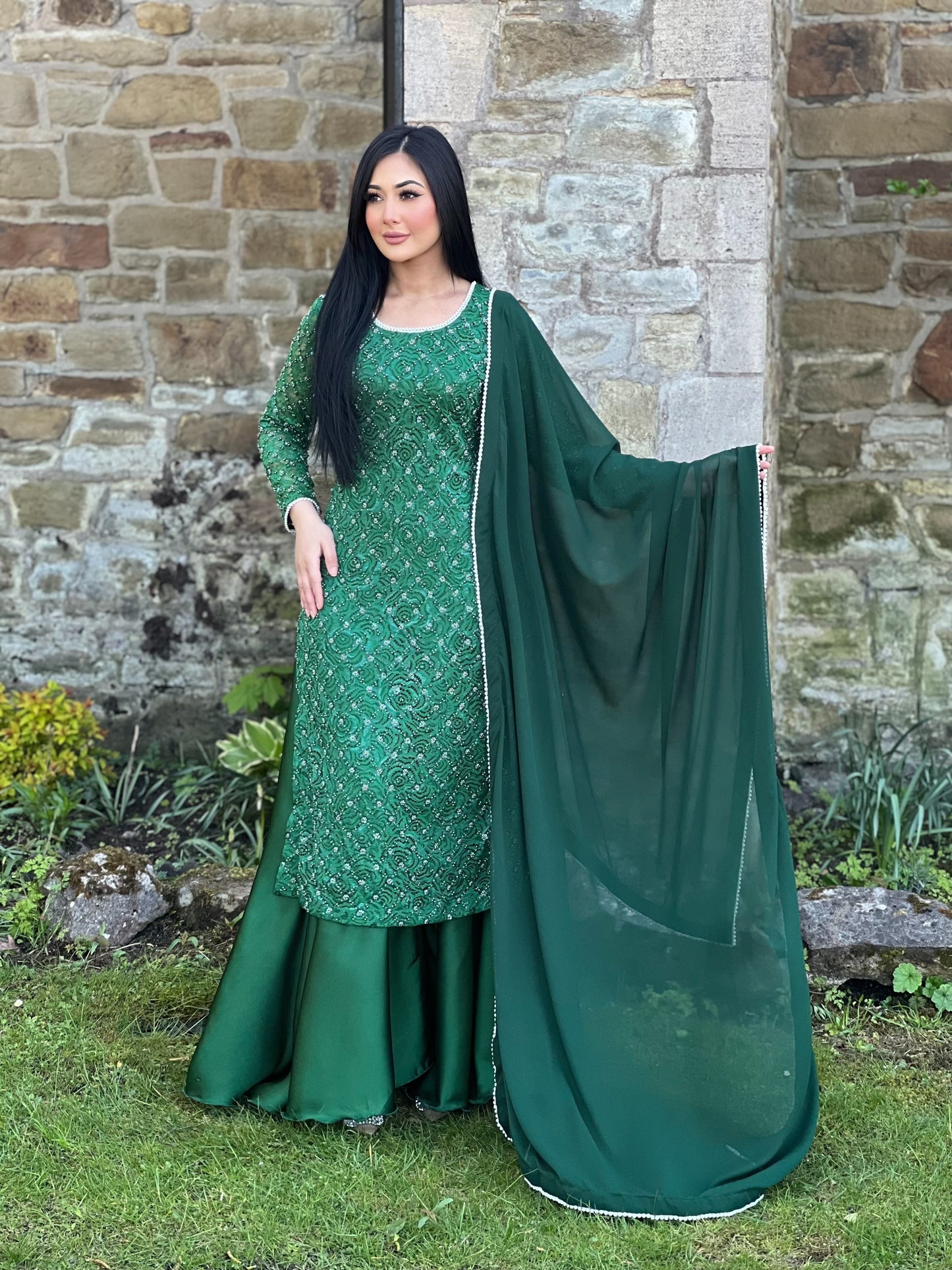 GREEN 3PC PEARL -NEXT DAY DELIVERY AVAILABLE