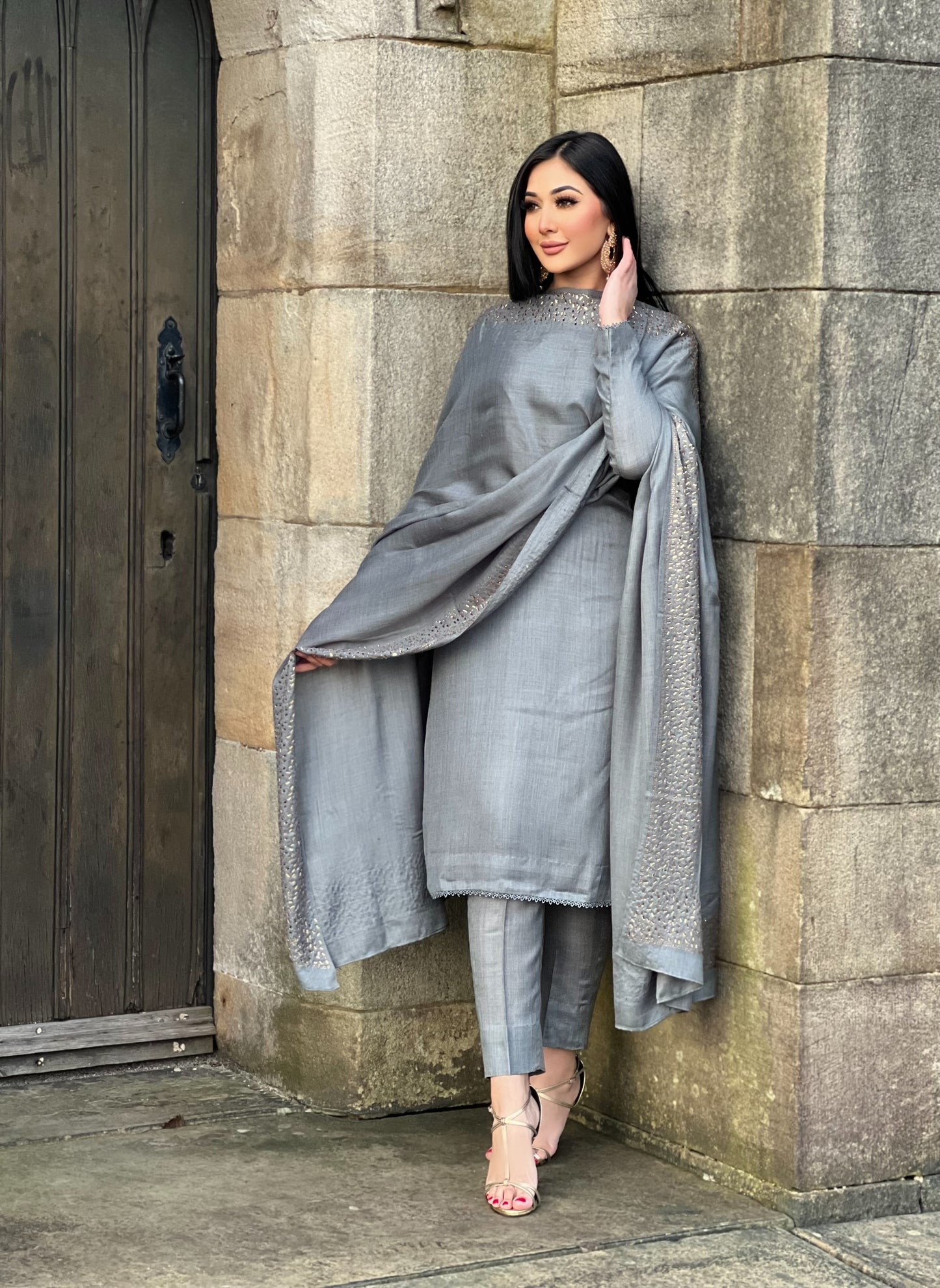 GREY 3PC WINTER WEAR-PRE ORDER DELIVERY 3 WKS