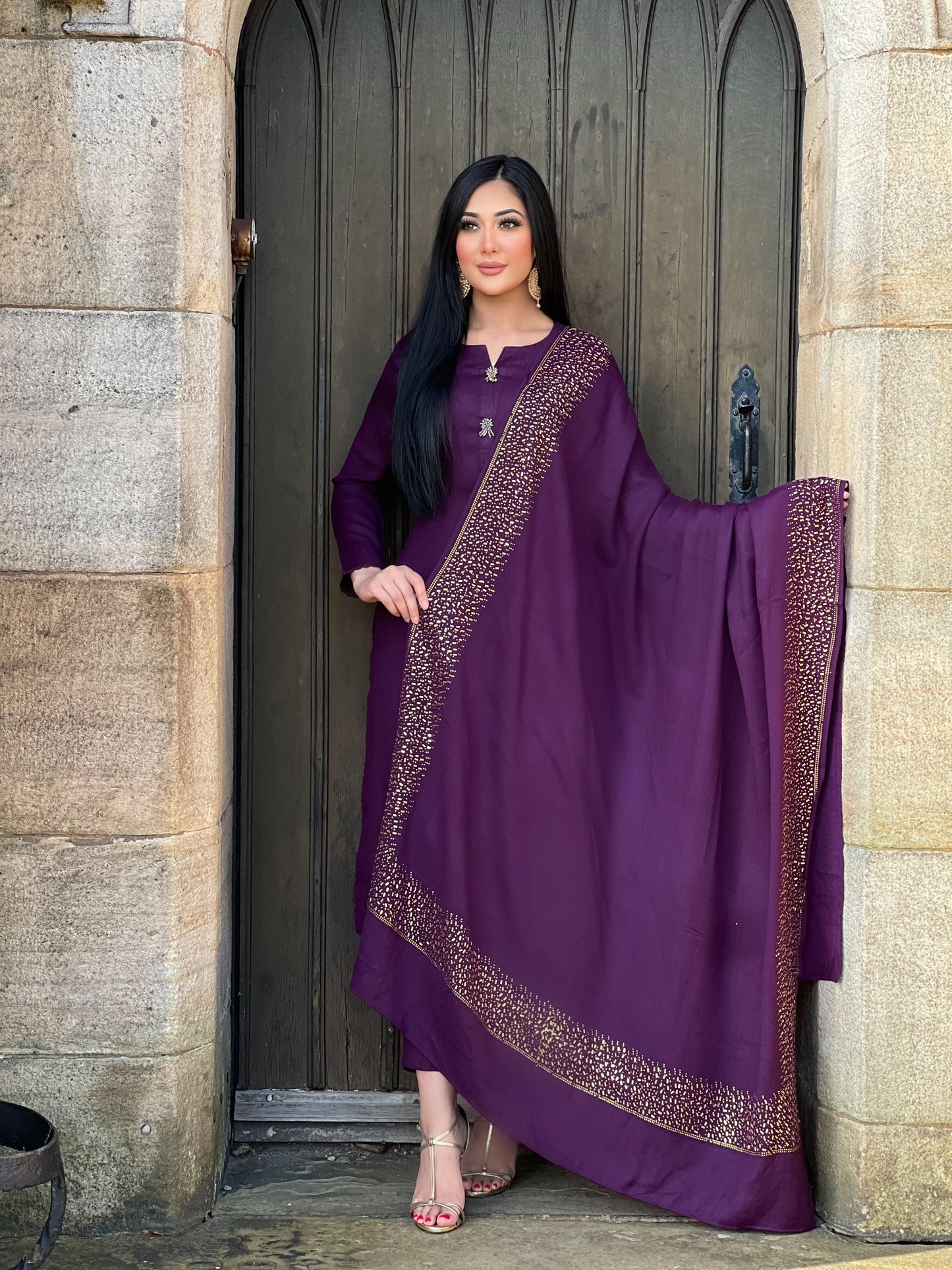 PURPLE 3PC WINTER WEAR-DELIVERY 3 WEEKS