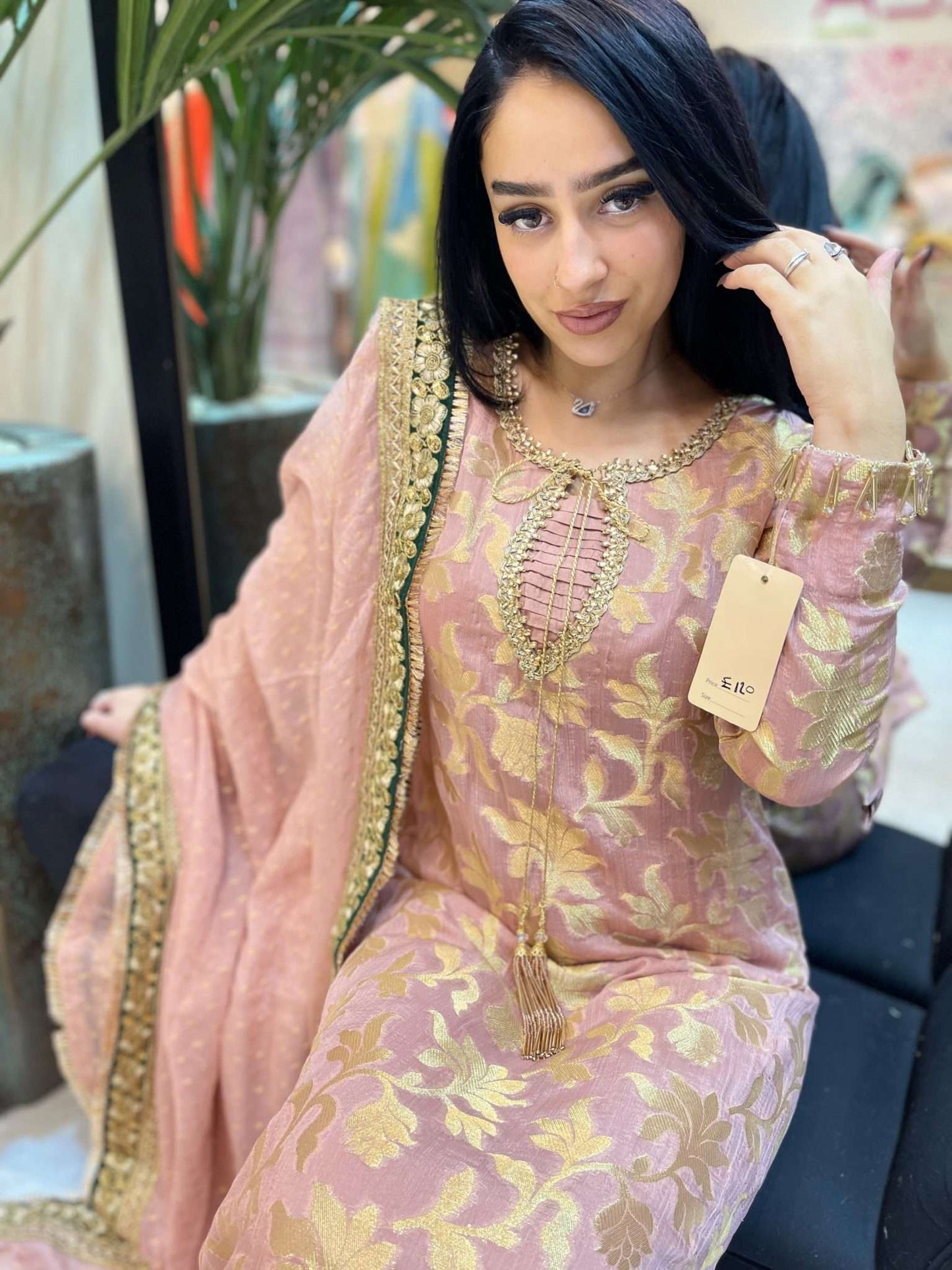 izzza 3pc chiffon banarsi-immediate delivery