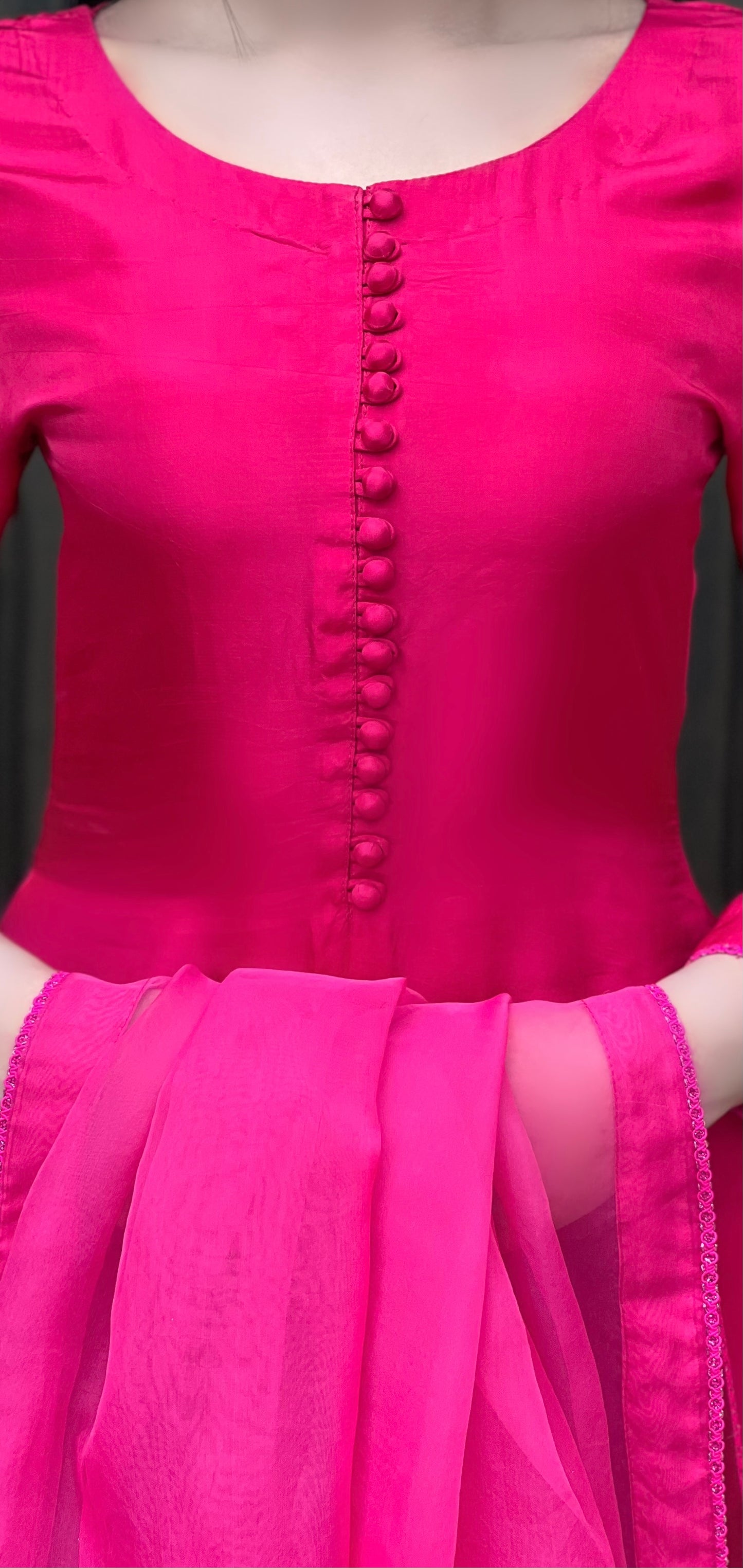 HOT PINK 3PC FARSHI-PRE ORDER 6 WEEKS DELIVERY