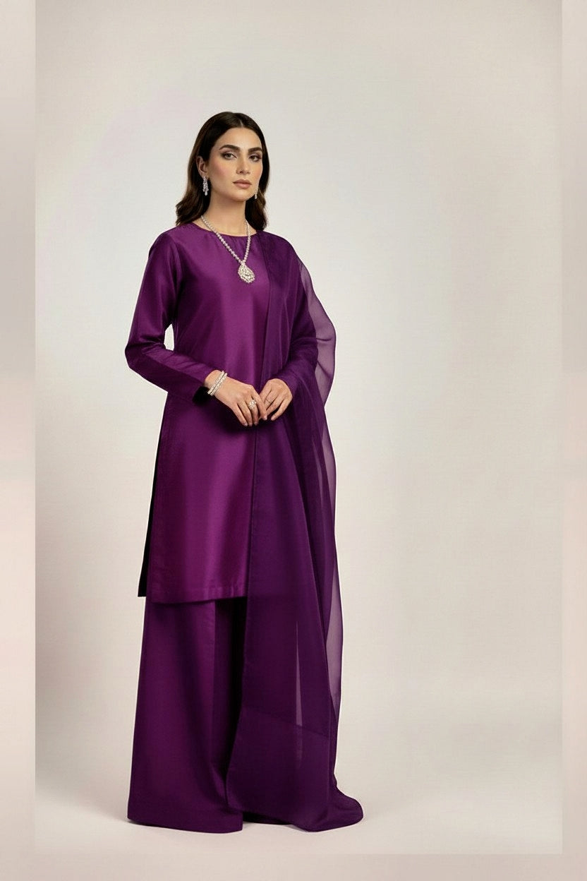 PURPLE 3PC SILK - 3 WEEKS DELIVERY
