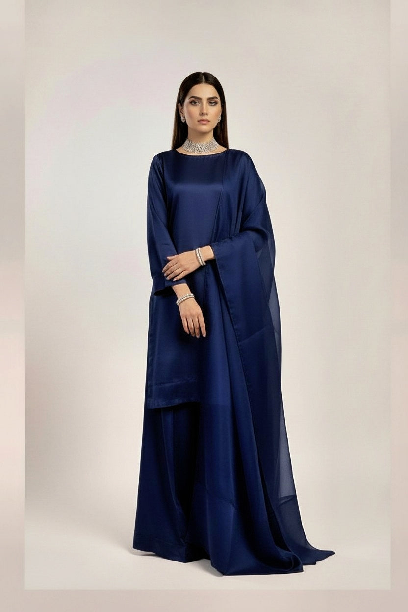 NAVY 3PC SILK -4 weeks delivery