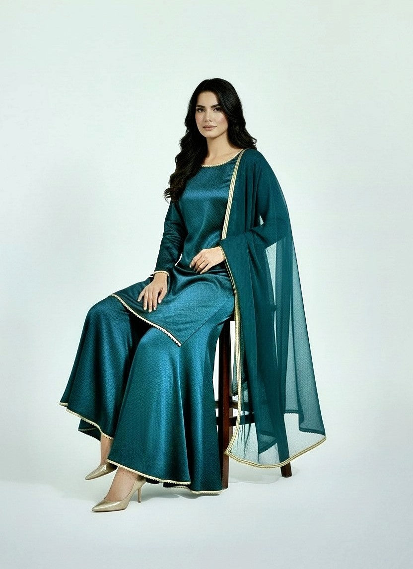 TEAL 3PC PLAZO-IMMEDIATE DELIVERY-LIMITED STOCK