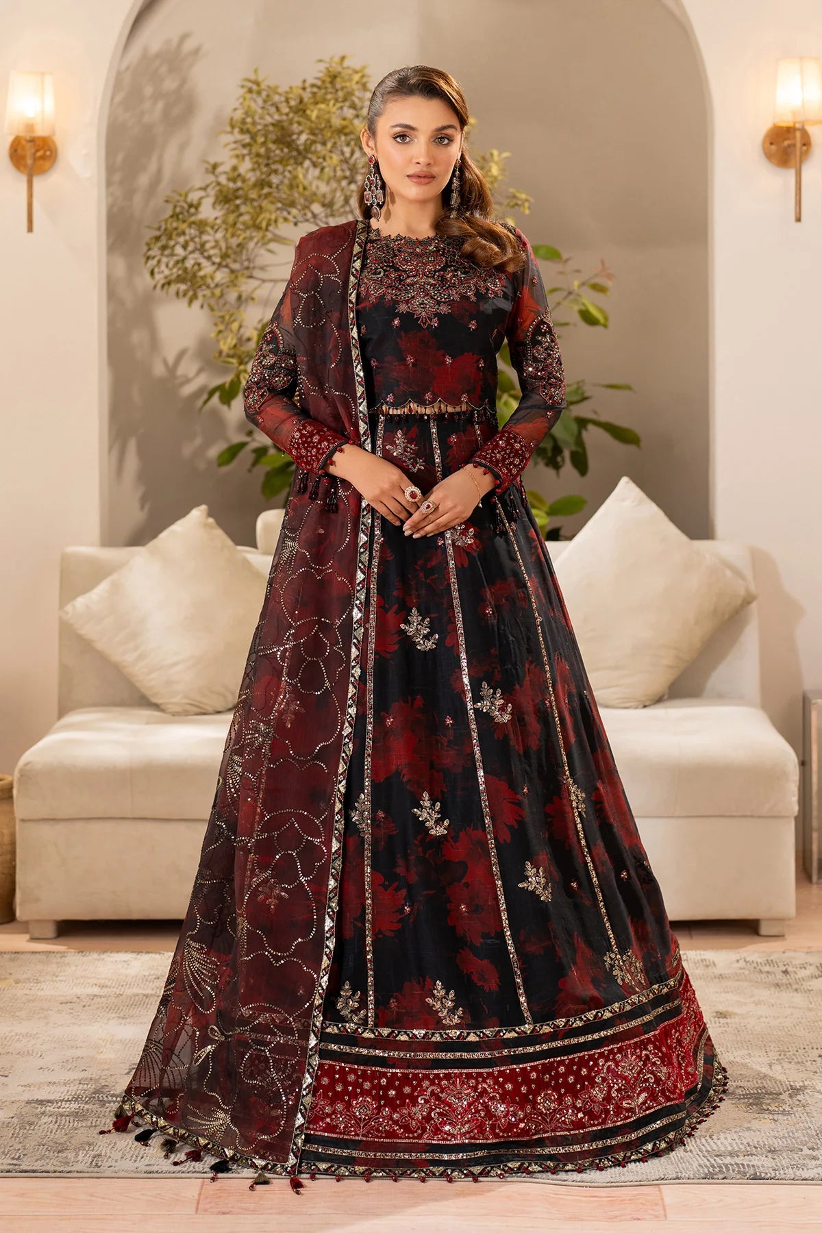 DEEP ROUGE 3PC LENGHA- PRE ORDER DELIVERY 3/4 WEEKS