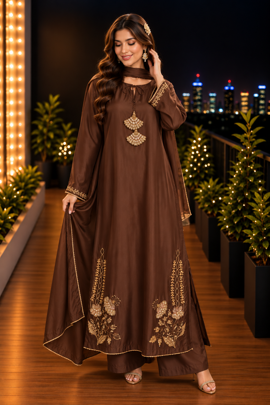 EMBROIDERED KAFTAN- 11 COLOURS- DELIVERY 6 WEEKS