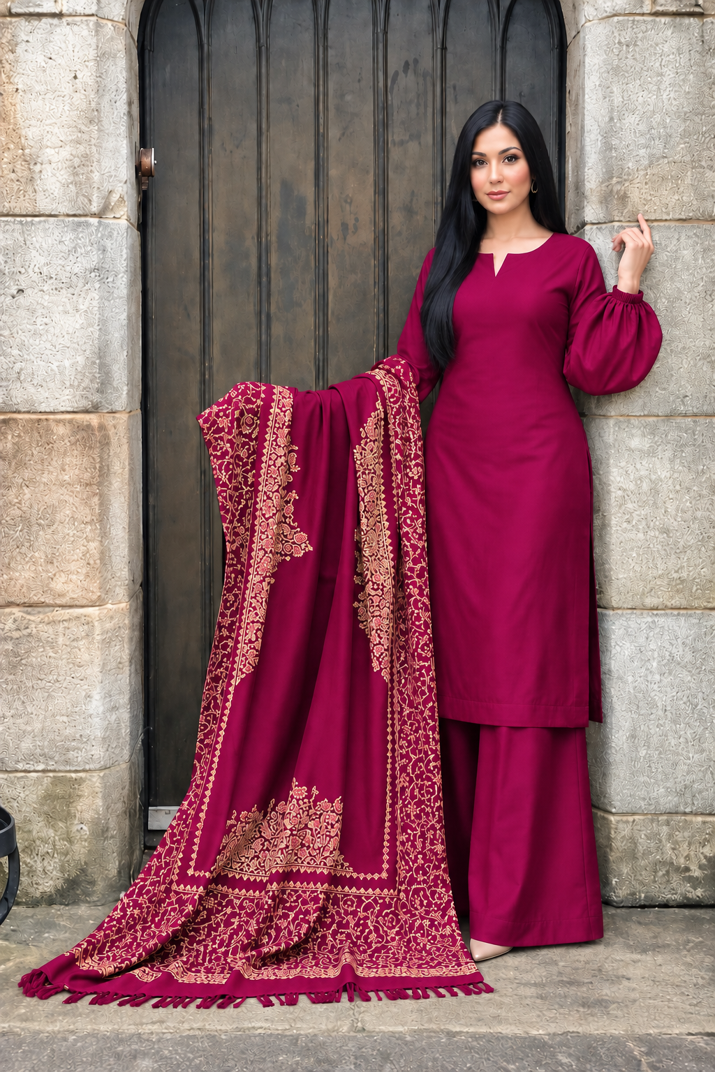 3PC LONG SHIRT/PLAZO - 6 COLOURS