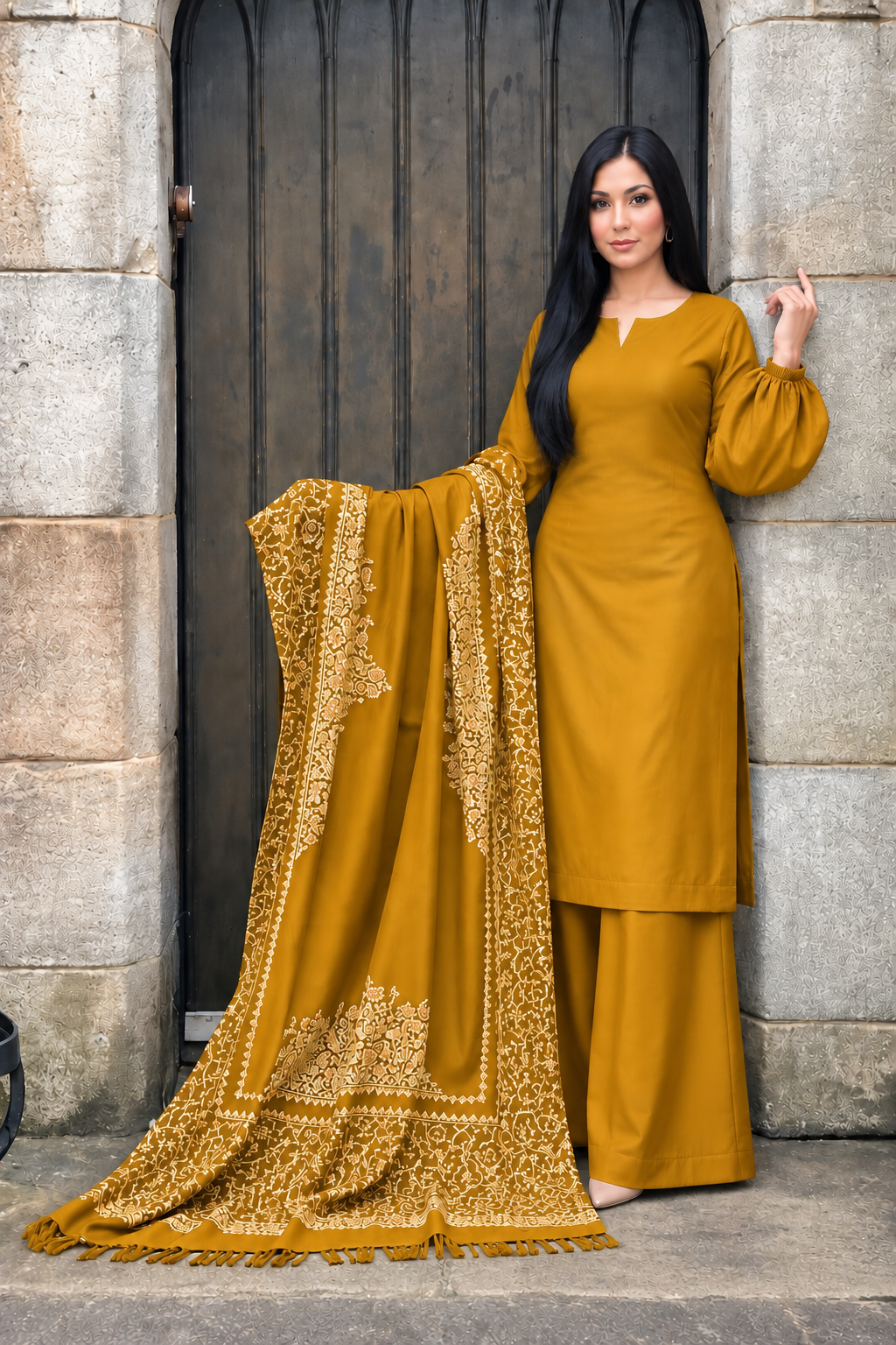 3PC LONG SHIRT/PLAZO - 6 COLOURS