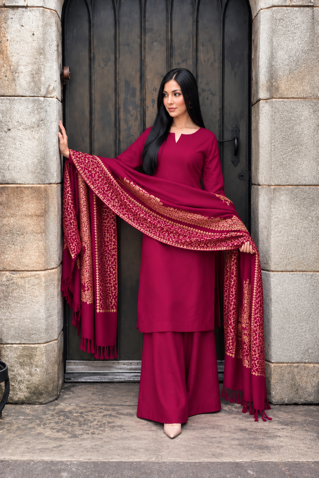 3PC LONG SHIRT/PLAZO - 6 COLOURS