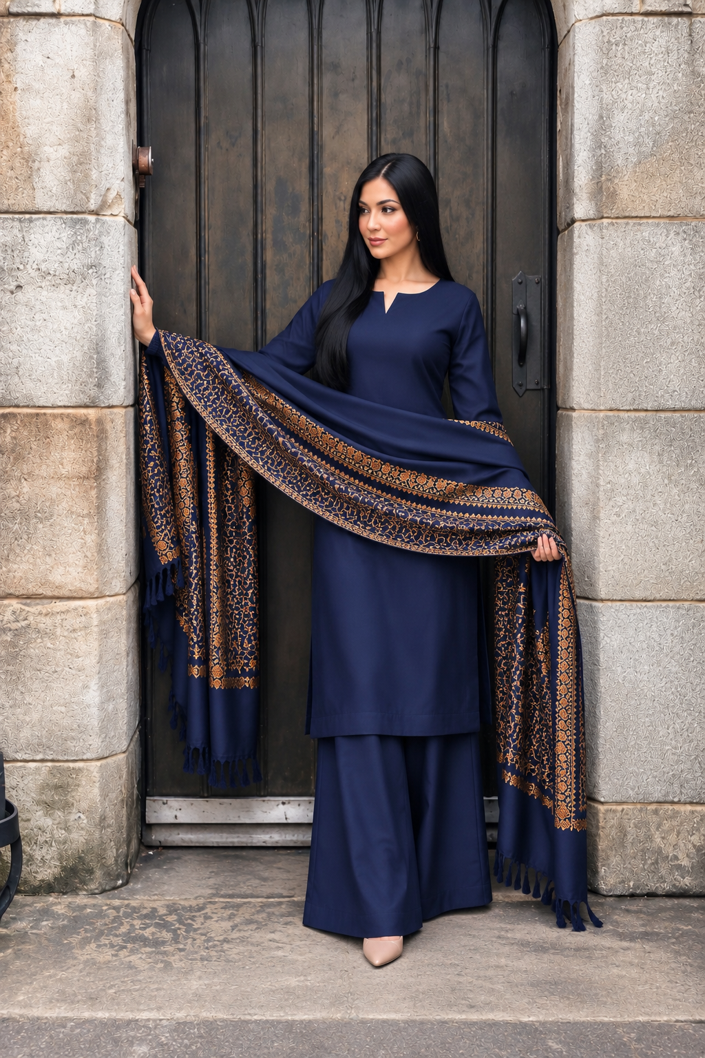 3PC LONG SHIRT/PLAZO - 6 COLOURS