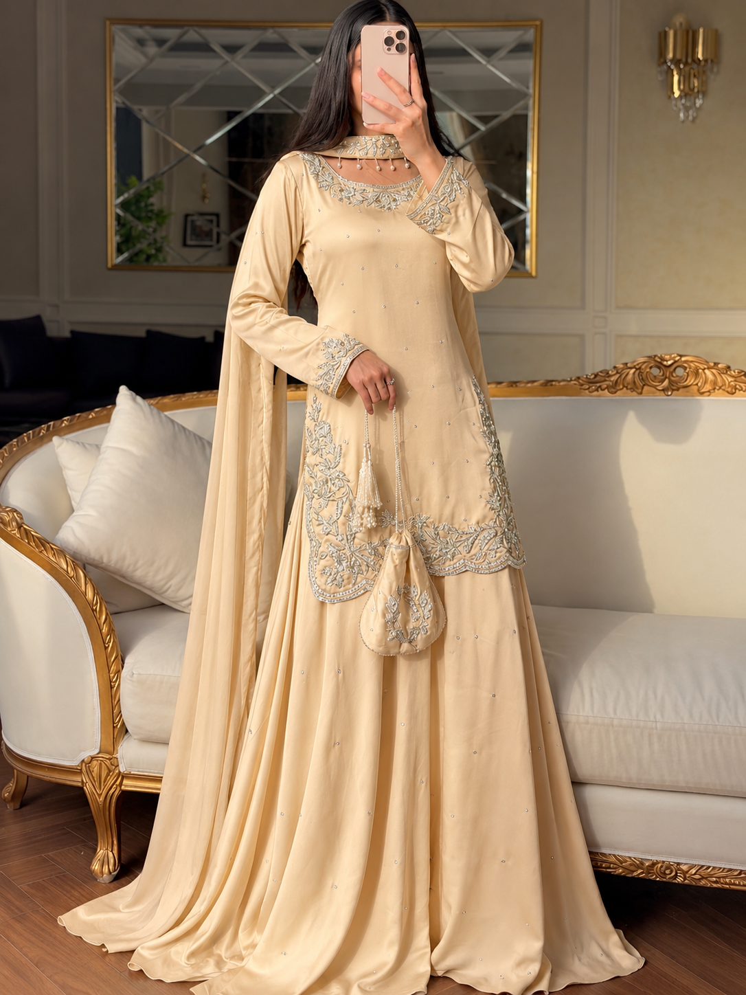 SHARARA 3PC EMBROIDERED-9 COLOURS- 4/6 WEEKS DELIVERY