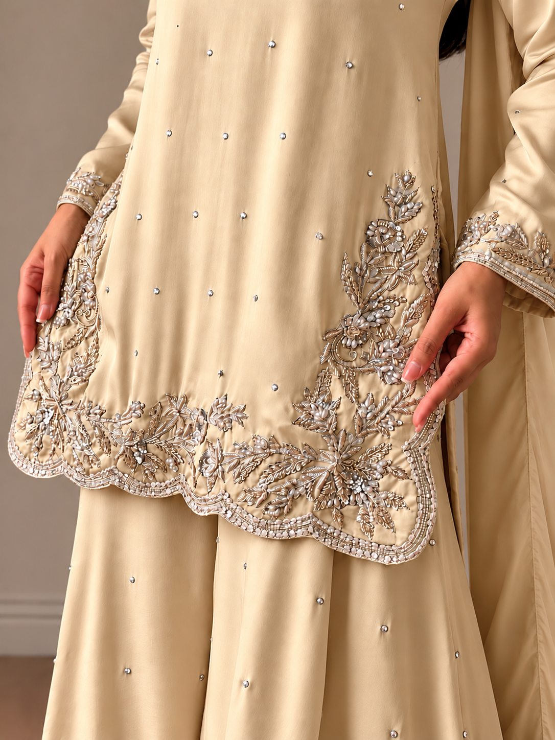 SHARARA 3PC EMBROIDERED-9 COLOURS- 4/6 WEEKS DELIVERY