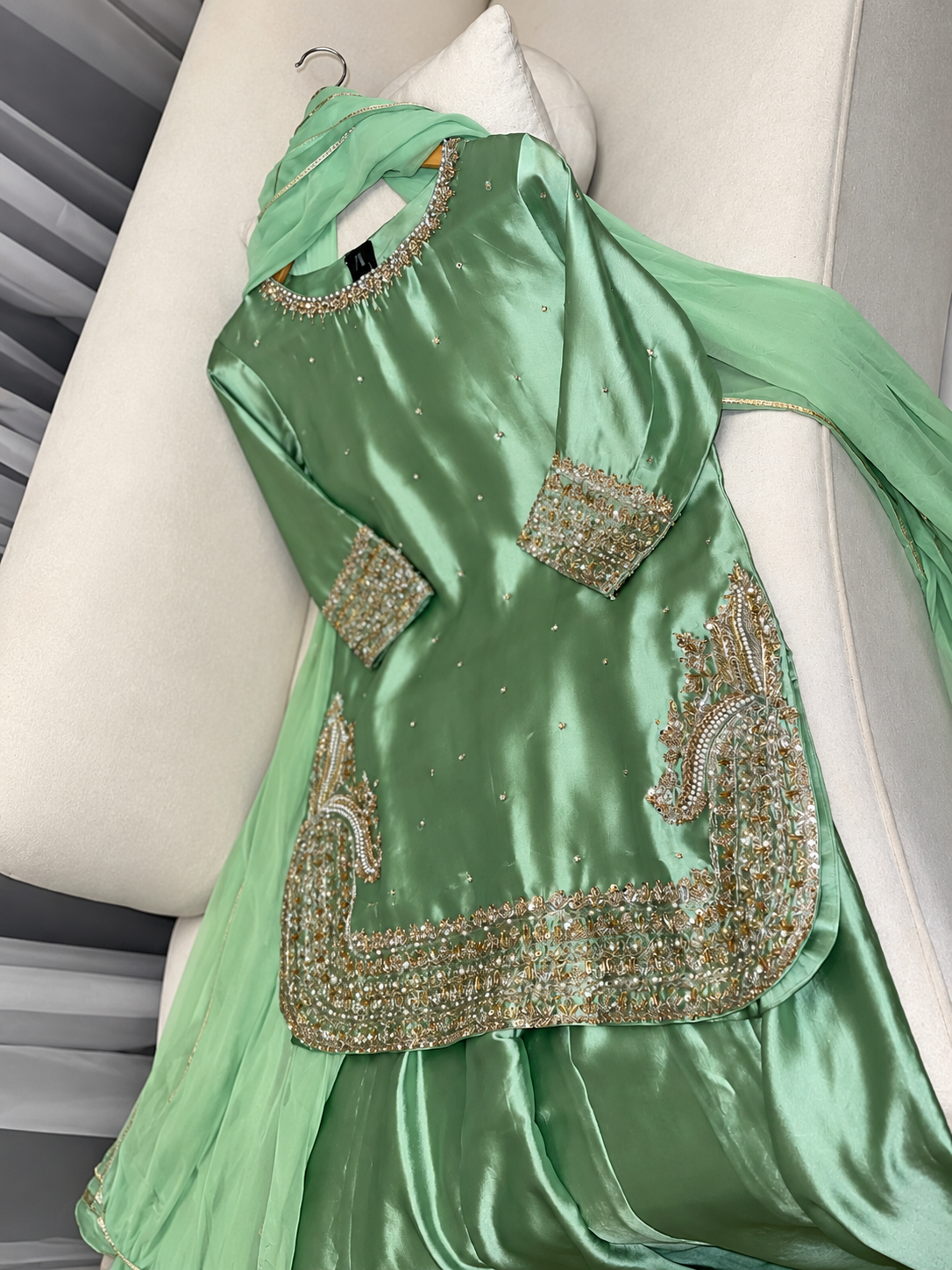 SHARARA 3PC PURE SILK-DELIVERY 6 WEEKS