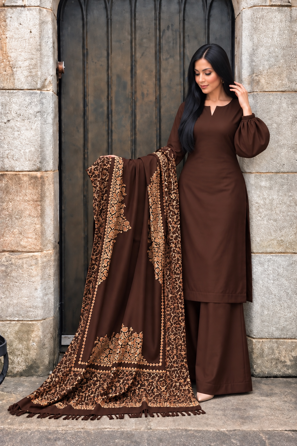 3PC LONG SHIRT/PLAZO - 6 COLOURS