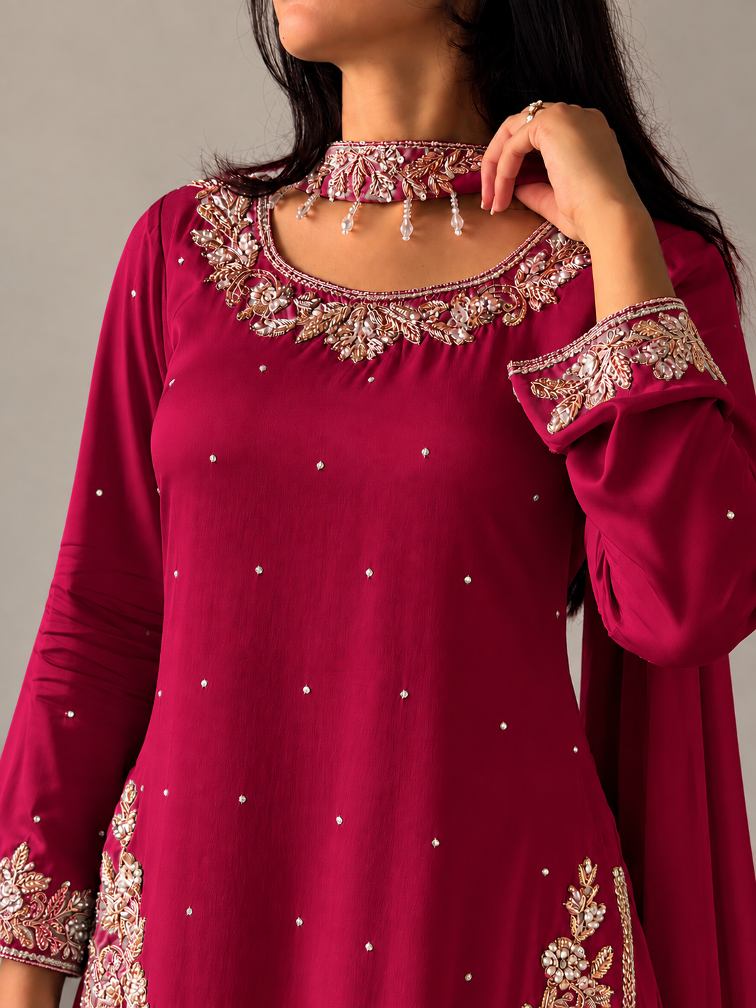 SHARARA 3PC EMBROIDERED-9 COLOURS- 4/6 WEEKS DELIVERY