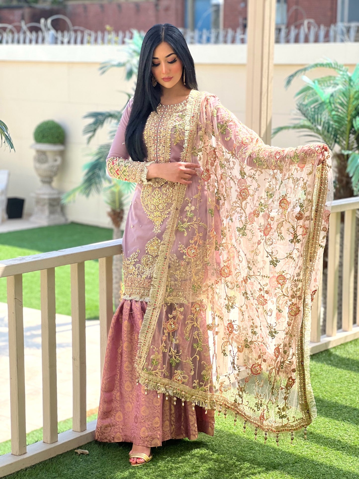 LILAC 3PC GHARARA - IMMEDIATE DELIVERY