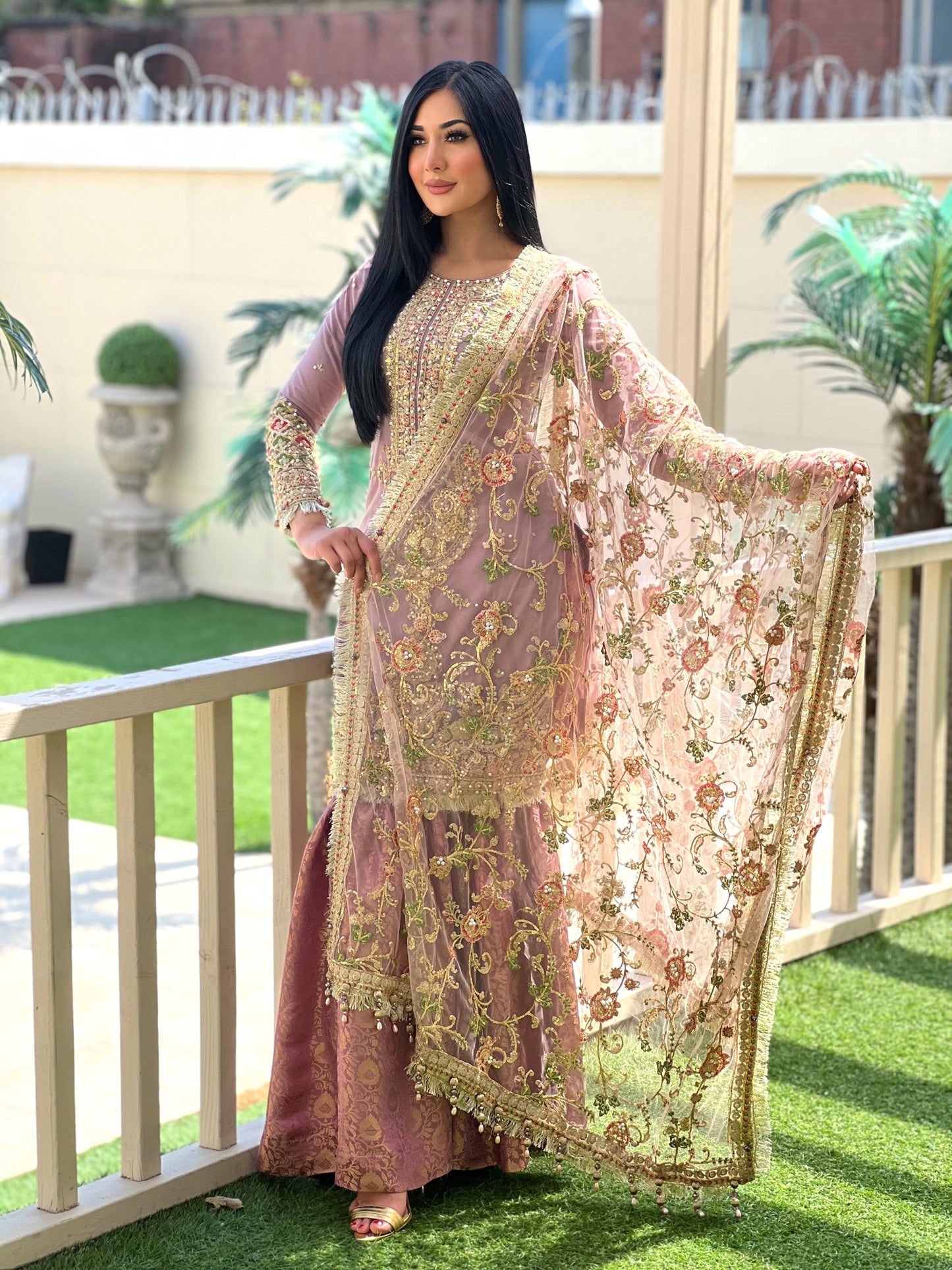 LILAC 3PC GHARARA - IMMEDIATE DELIVERY