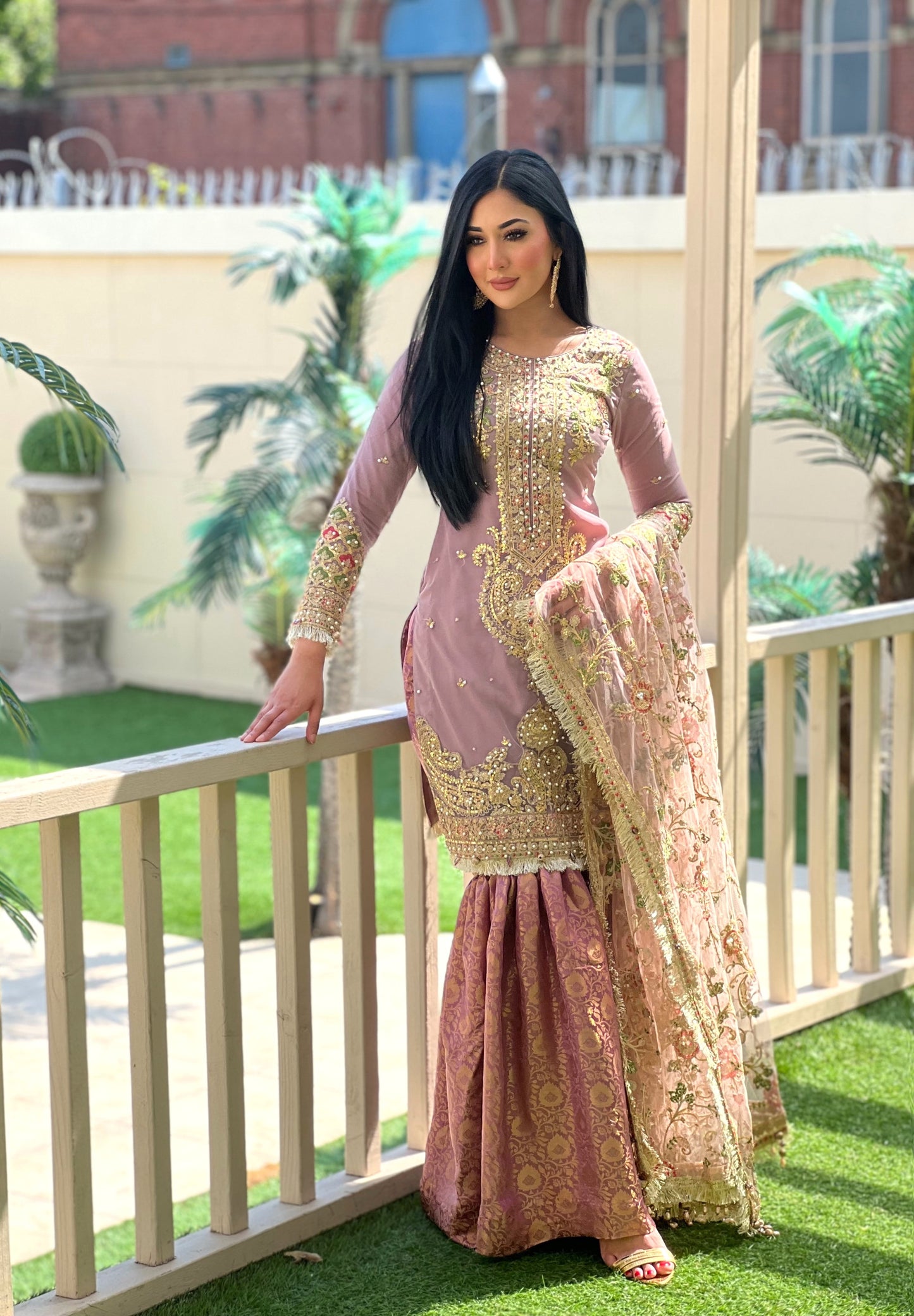 LILAC 3PC GHARARA - IMMEDIATE DELIVERY