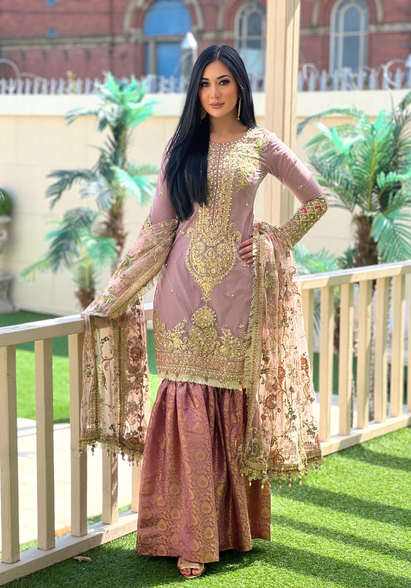 LILAC 3PC GHARARA - IMMEDIATE DELIVERY