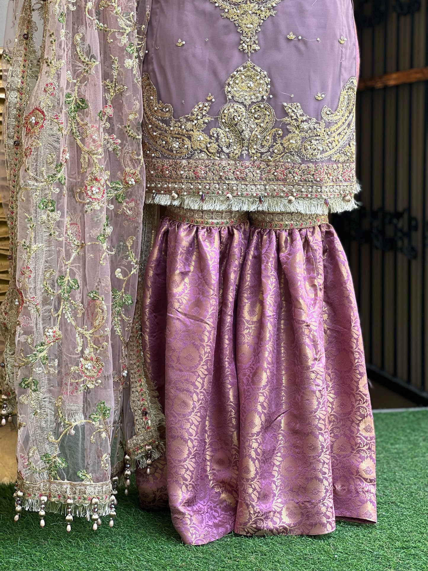 LILAC 3PC GHARARA - IMMEDIATE DELIVERY