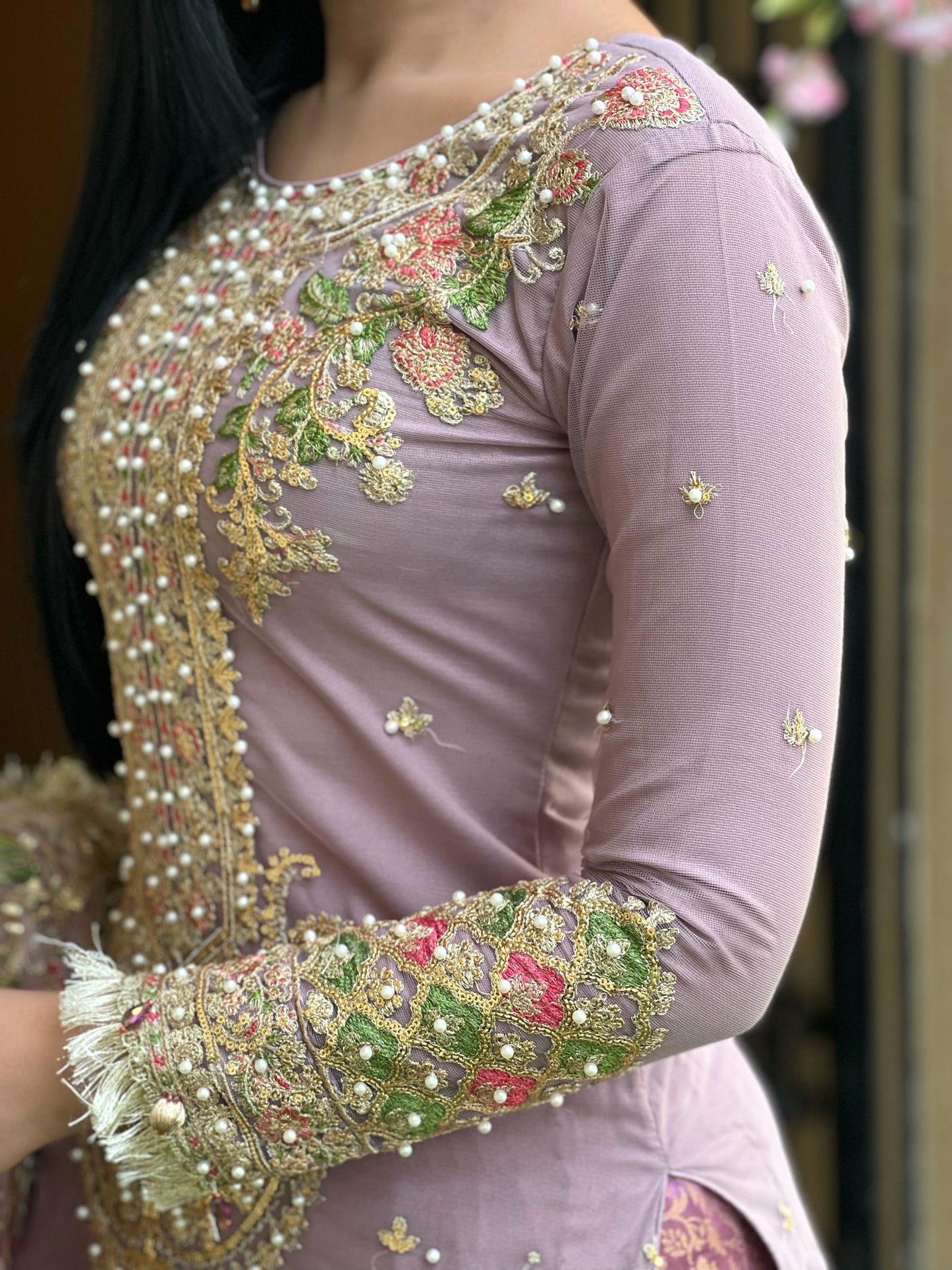 LILAC 3PC GHARARA - IMMEDIATE DELIVERY