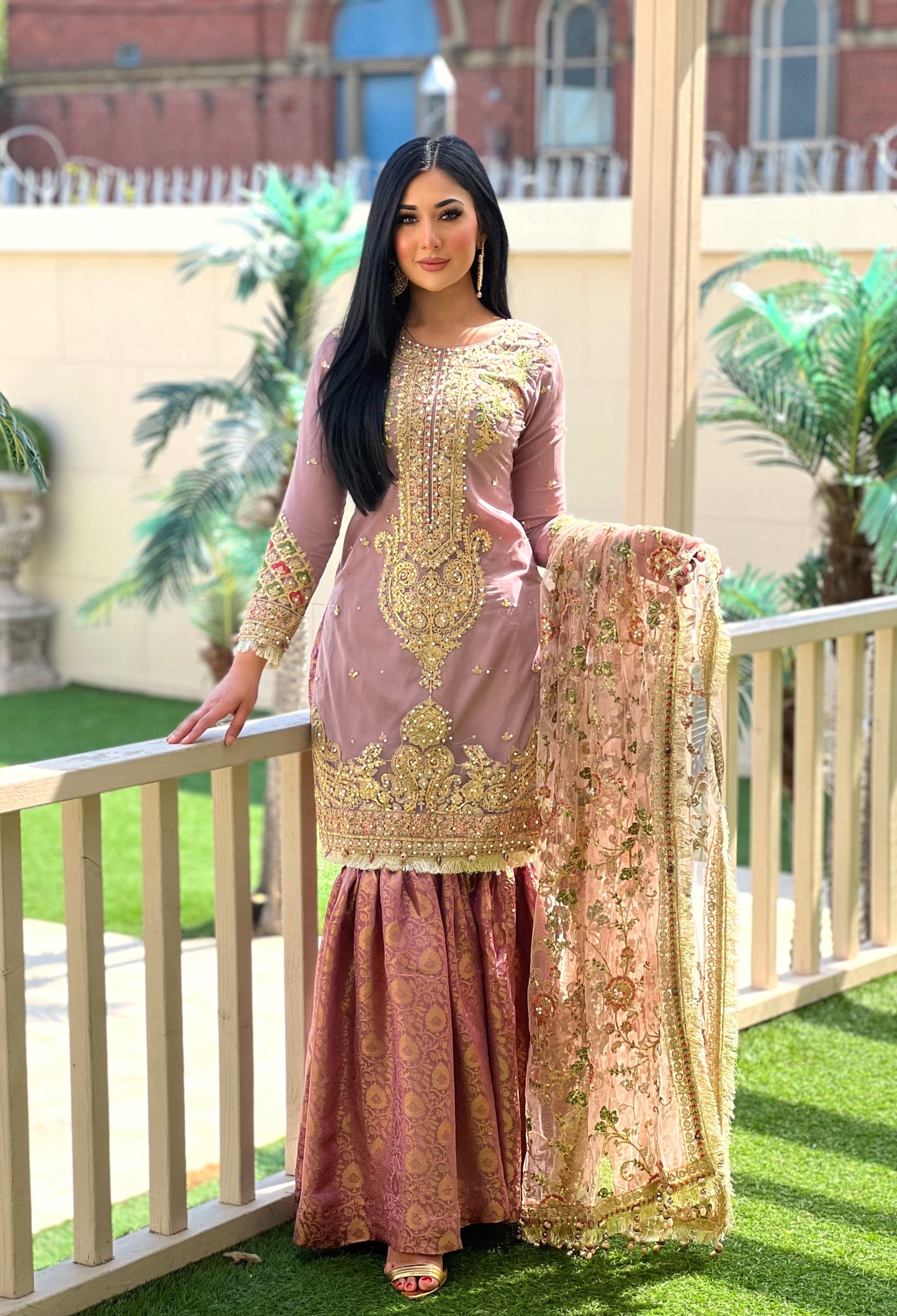 LILAC 3PC GHARARA - IMMEDIATE DELIVERY