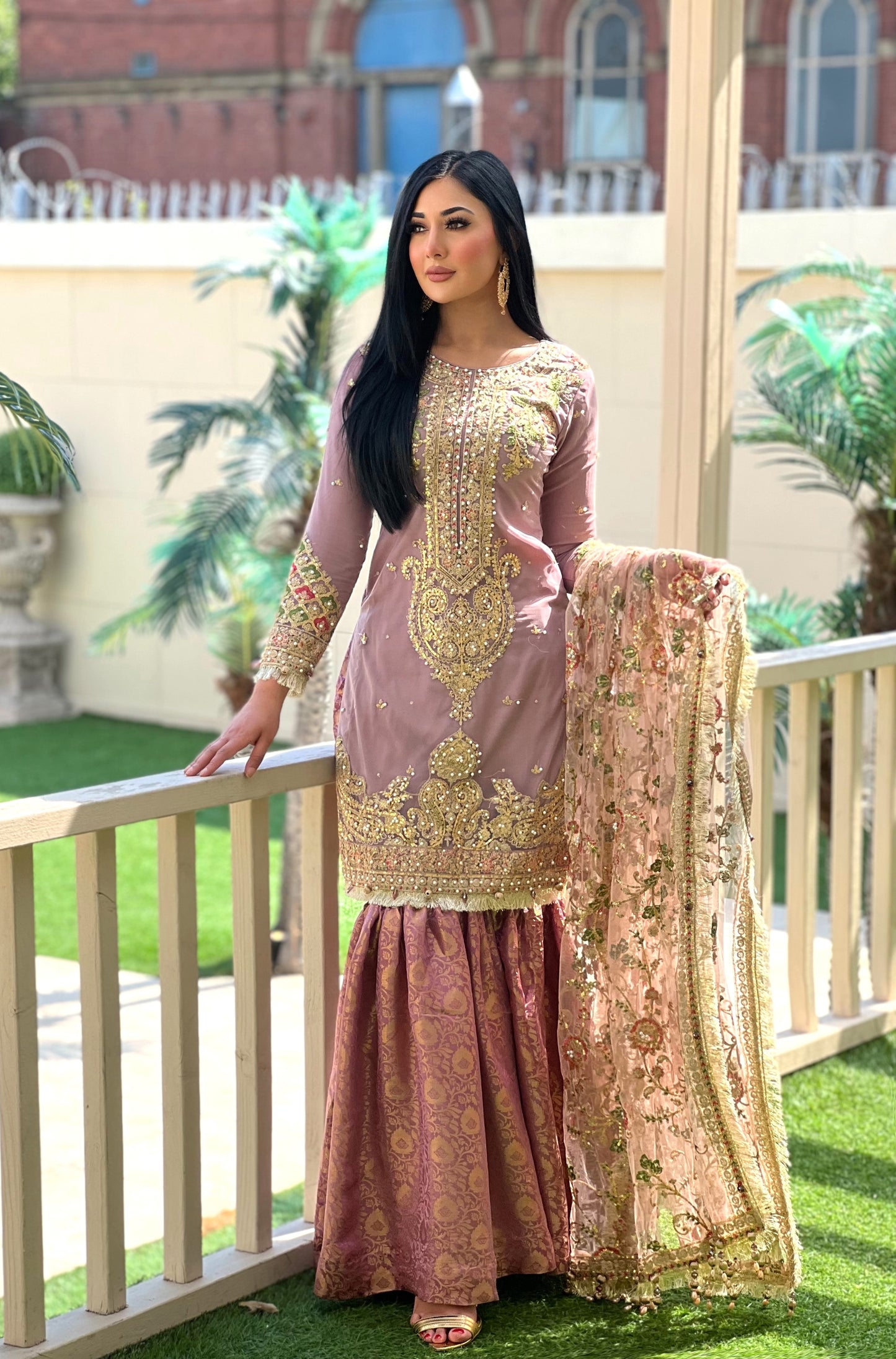 LILAC 3PC GHARARA - IMMEDIATE DELIVERY