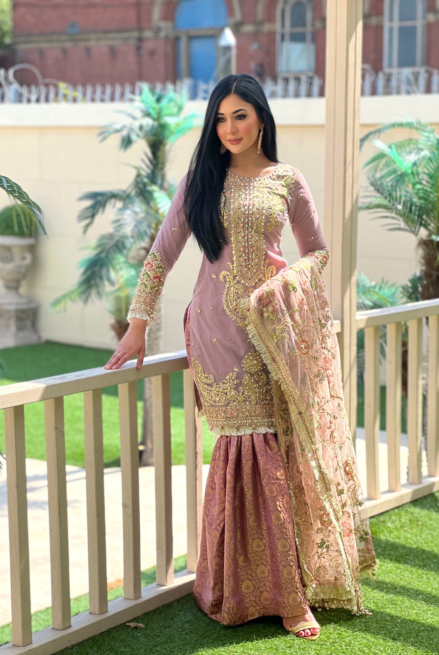 LILAC 3PC GHARARA - IMMEDIATE DELIVERY