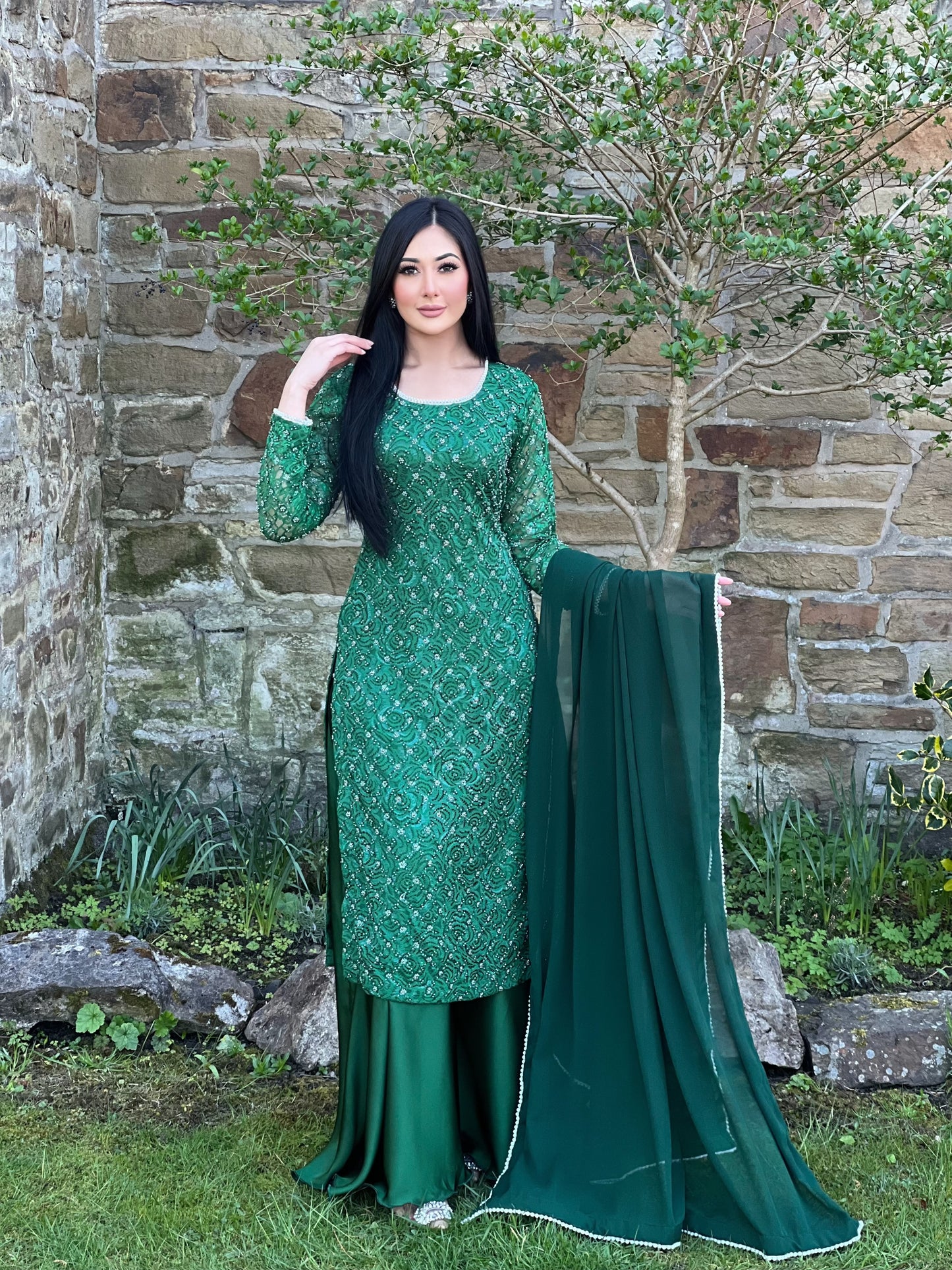 GREEN 3PC PEARL -NEXT DAY DELIVERY AVAILABLE