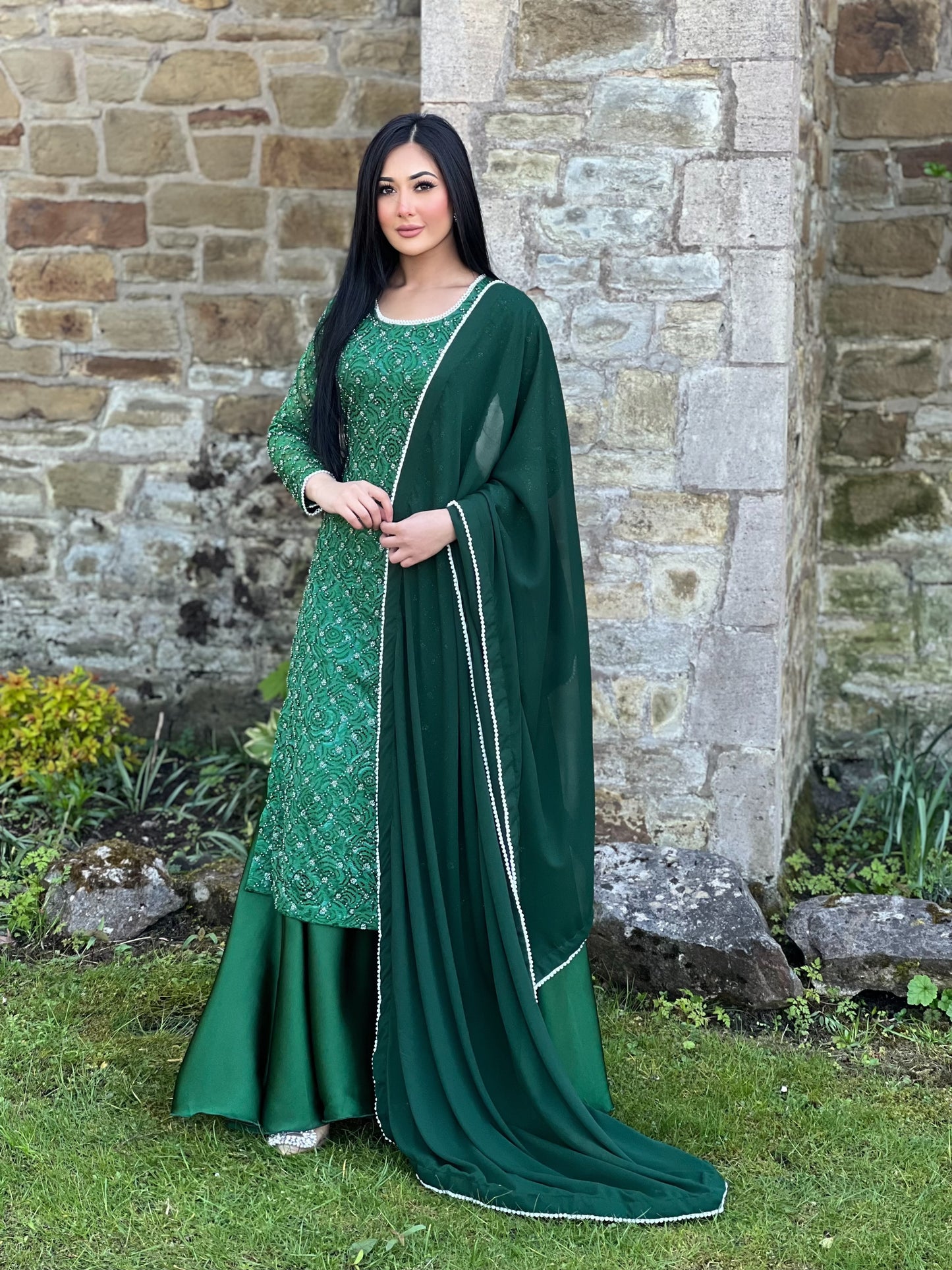 GREEN 3PC PEARL -NEXT DAY DELIVERY AVAILABLE