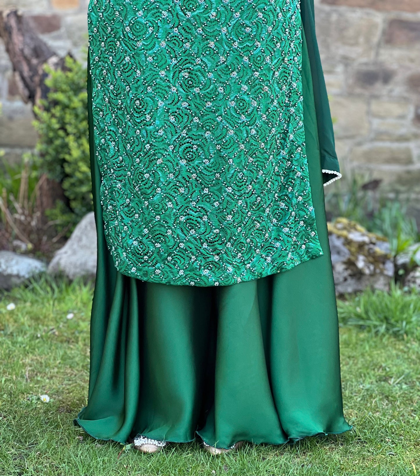 GREEN 3PC PEARL -NEXT DAY DELIVERY AVAILABLE