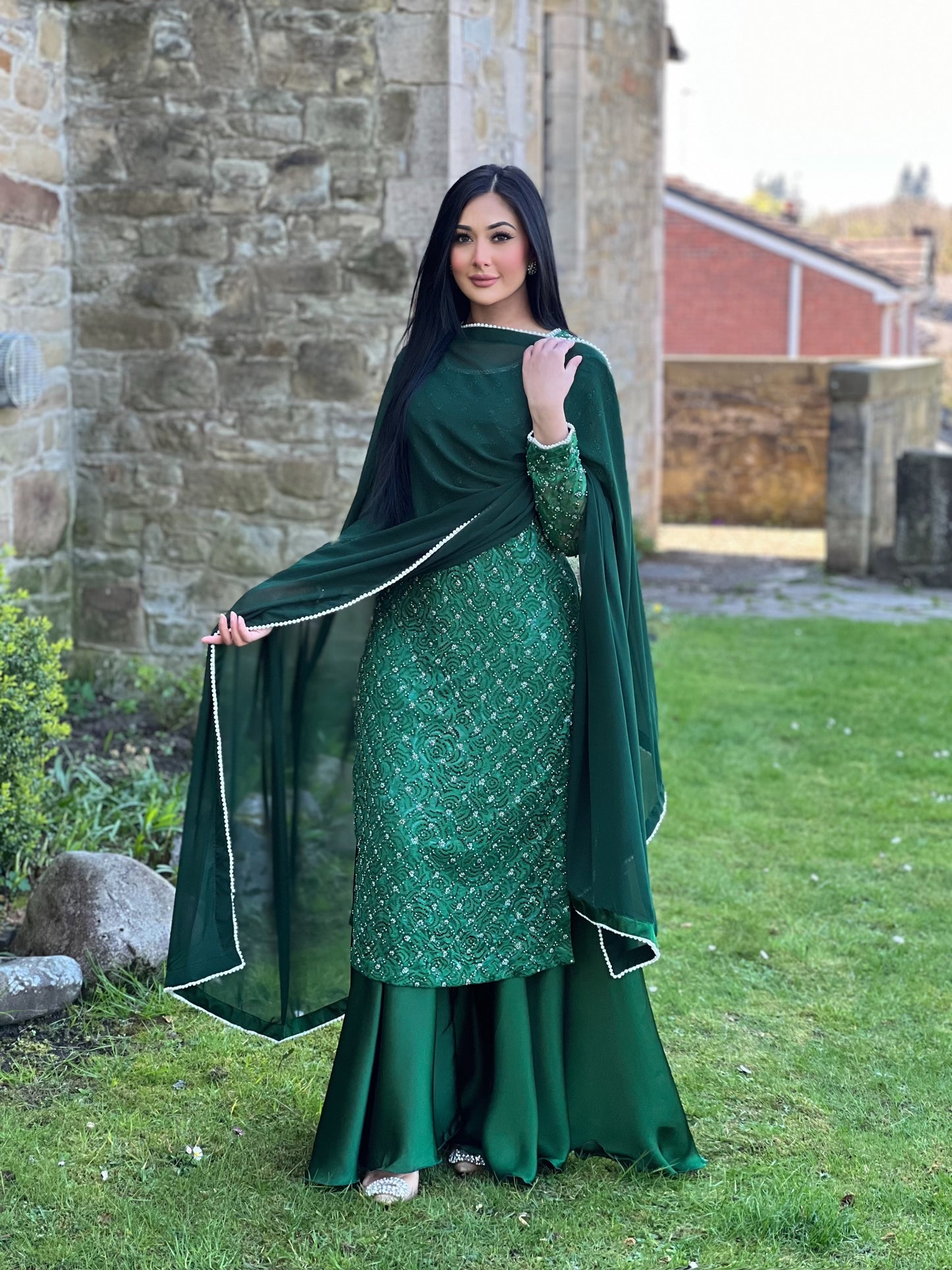 GREEN 3PC PEARL -NEXT DAY DELIVERY AVAILABLE