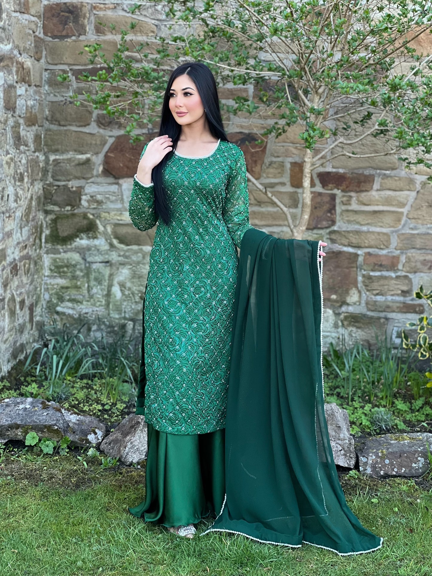 GREEN 3PC PEARL -NEXT DAY DELIVERY AVAILABLE
