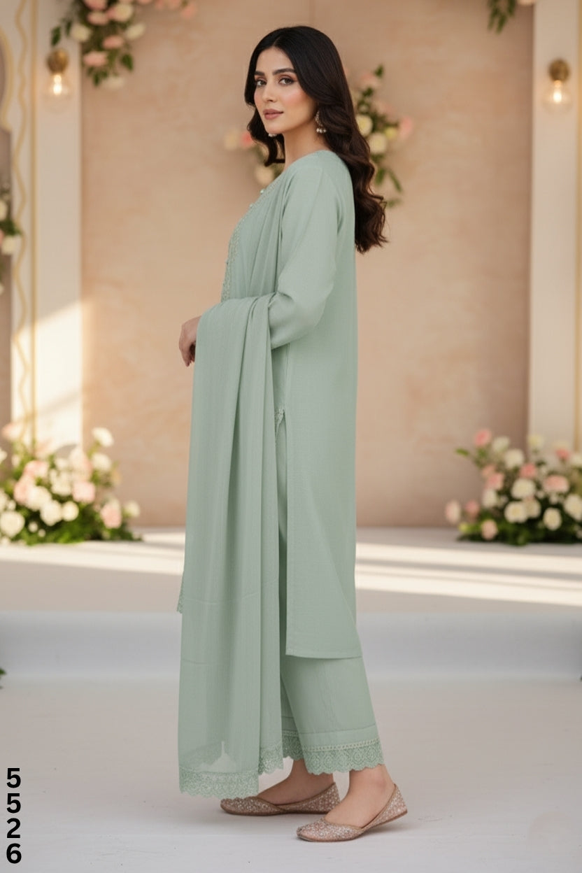 DHANAK 3PC WINTER WEAR-DELIVERY 1 WEEK