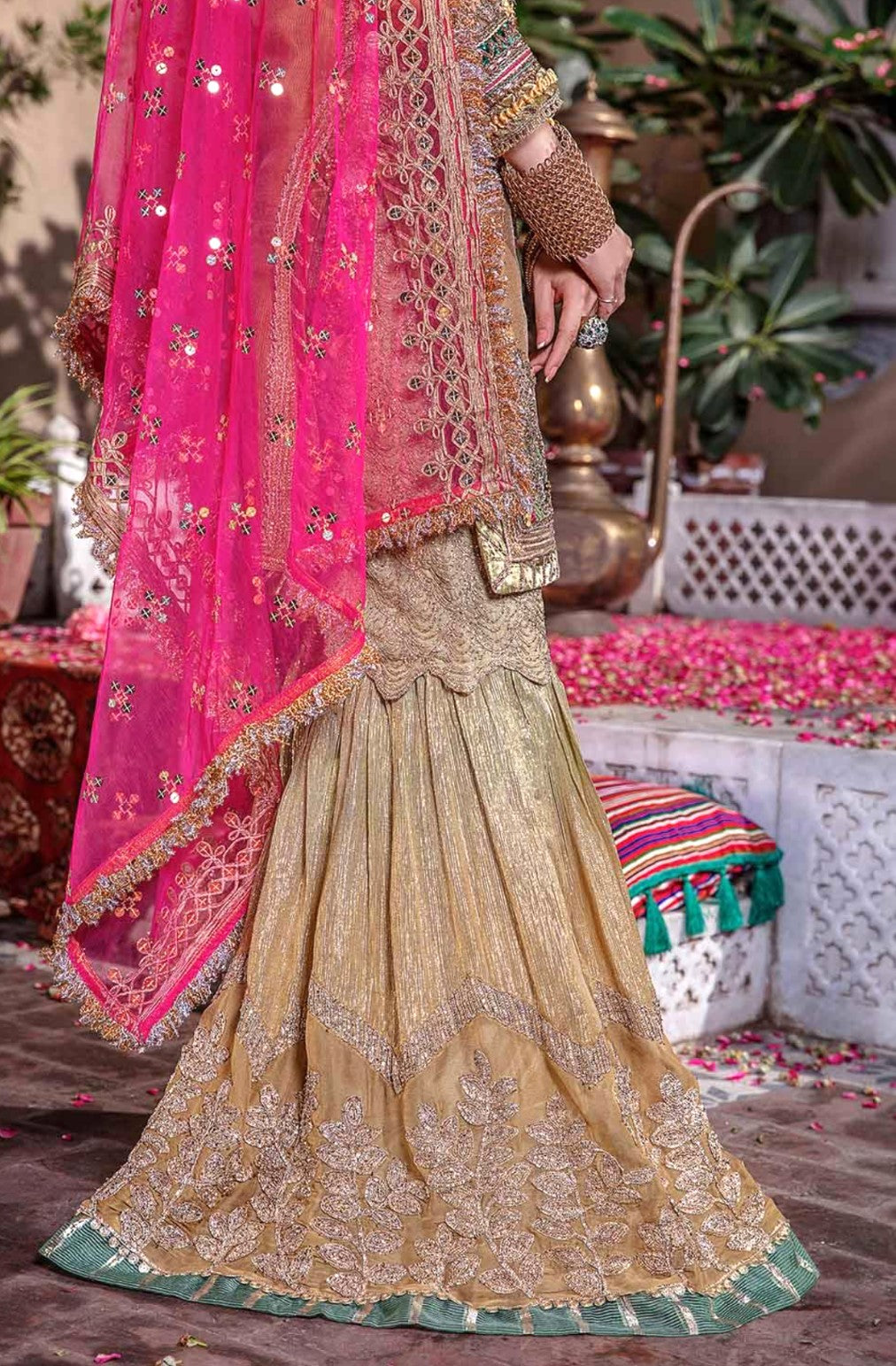 ROSE GOLD 3PC GHARARA - 3/4 WKS DELIVERY