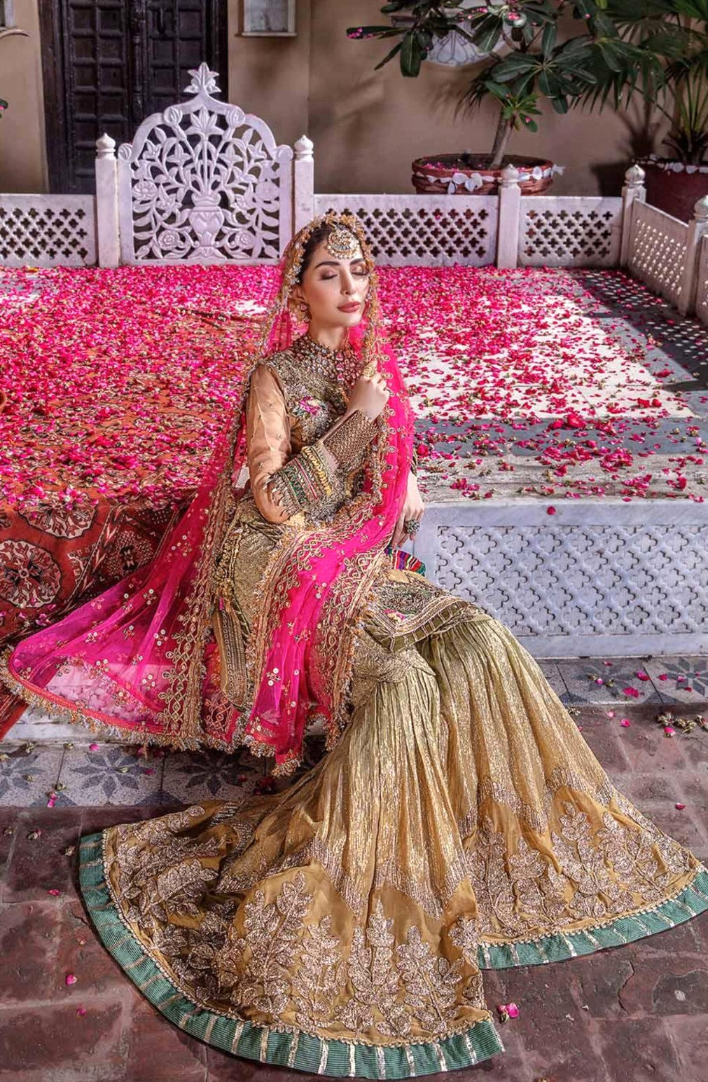 ROSE GOLD 3PC GHARARA - 3/4 WKS DELIVERY