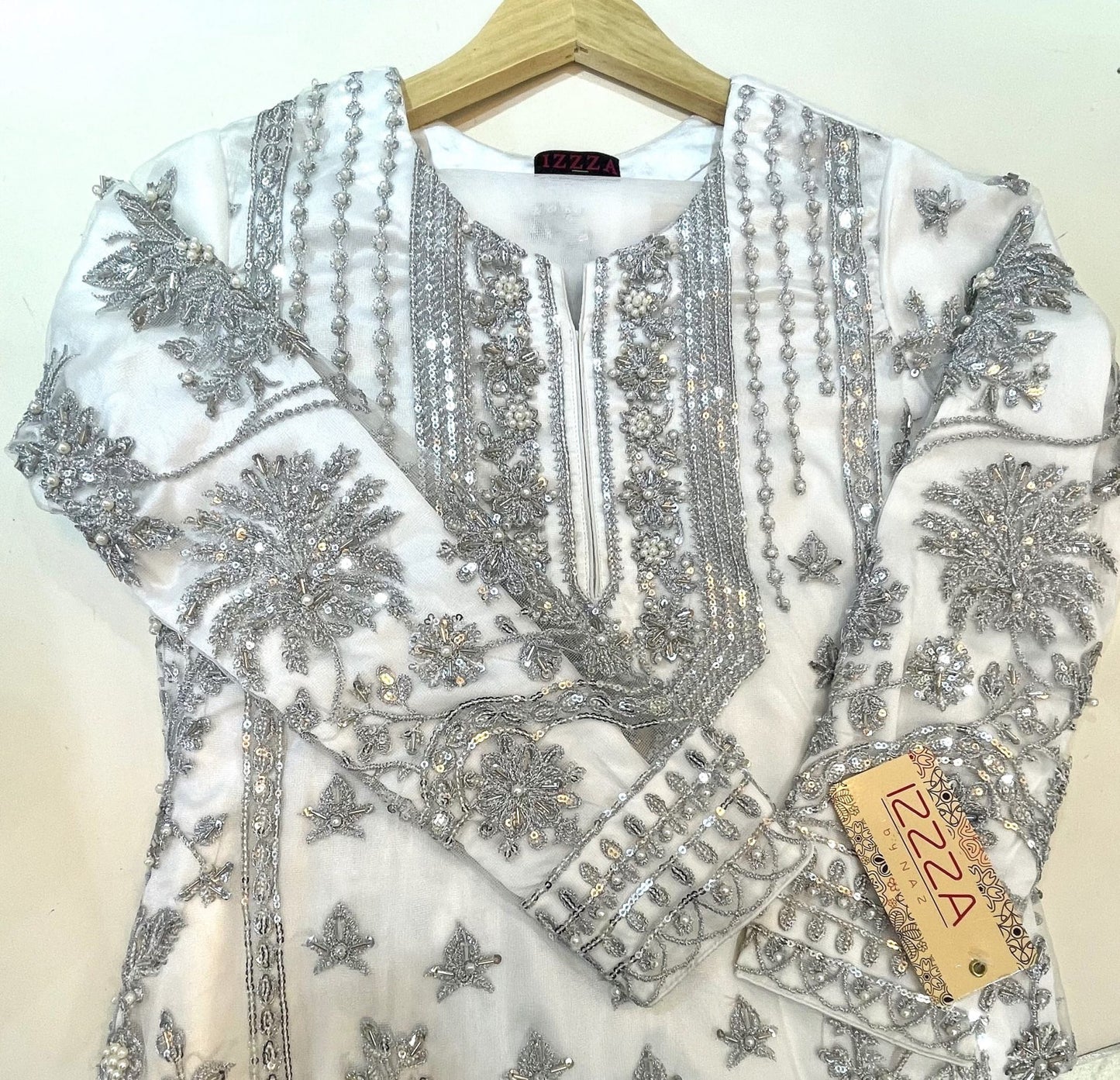 izzza pearl embroidered suit-immediate delivery