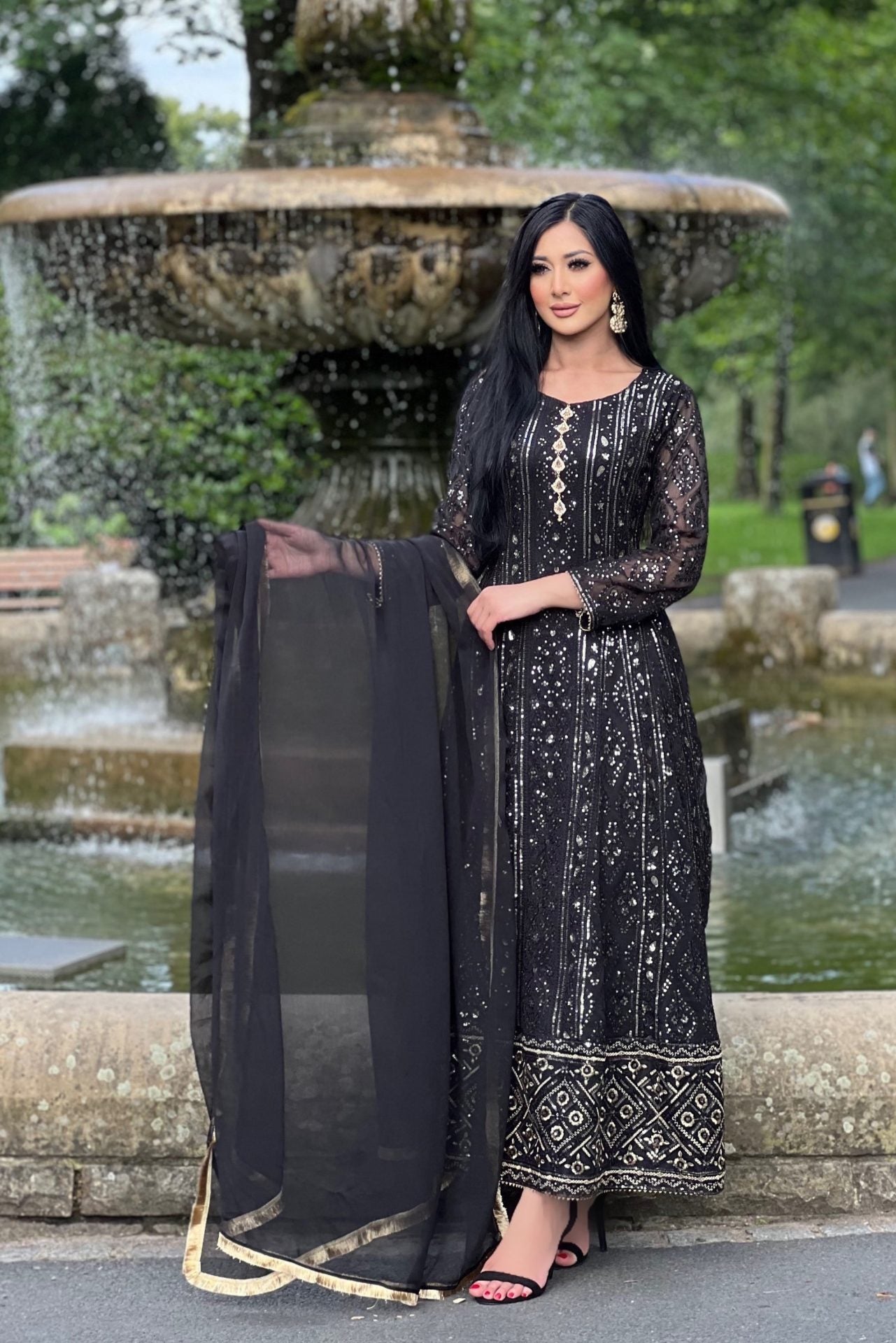 black maxi dress-immediate delivery