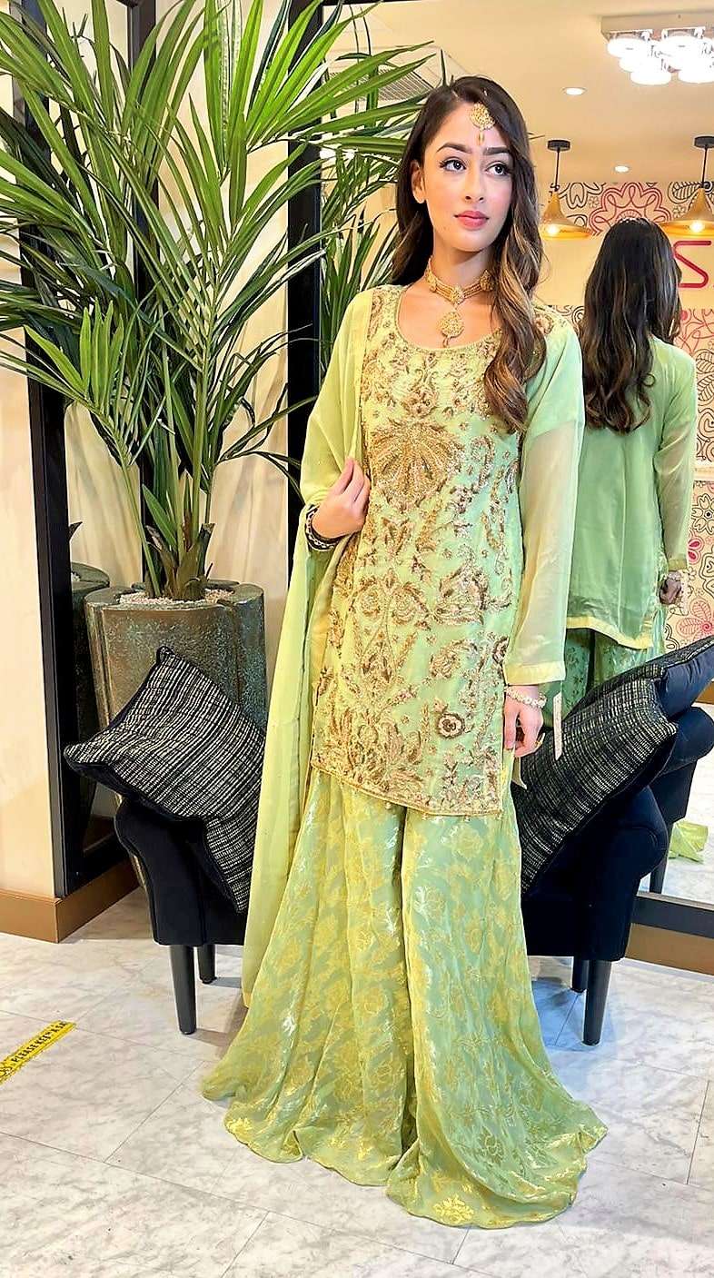 Izzza 3pc luxury sharara-immediate delivery