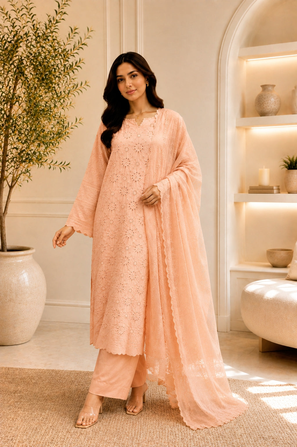 Chikan 3pc summer wear - immediate delivery