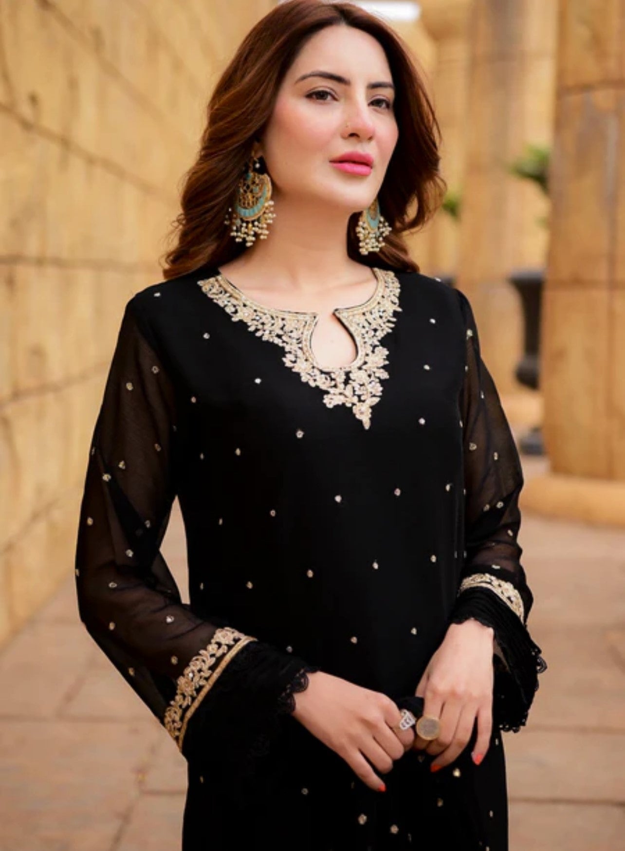 agha jaan 3pc chiffon-immediate delivery