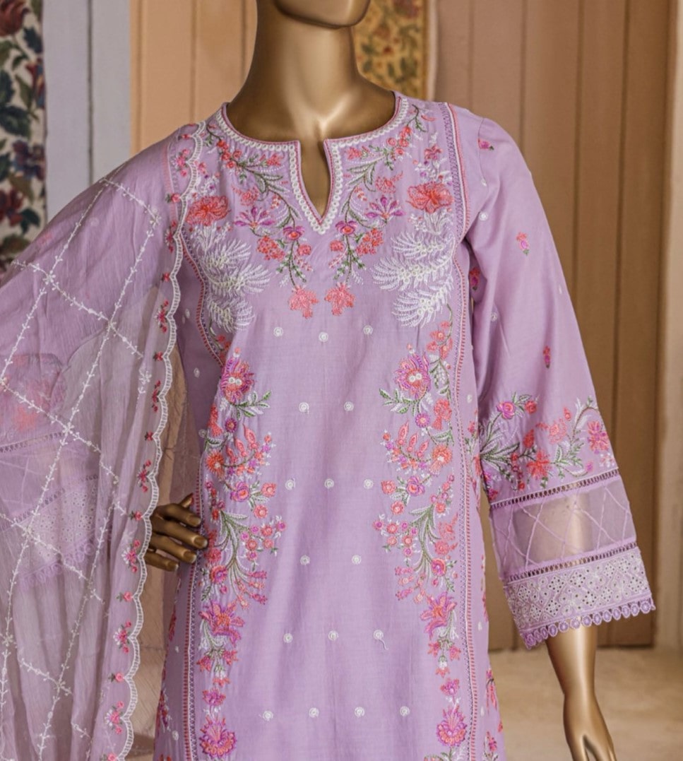 bin saeed 3pc embroidered-immediate delivery