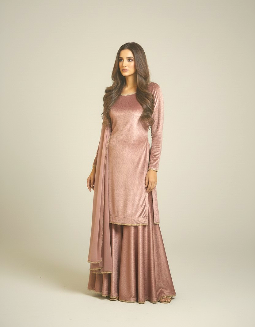 ONION PINK 3PC PLAZO-DELIVERY 2 WKS - LIMITED STOCK