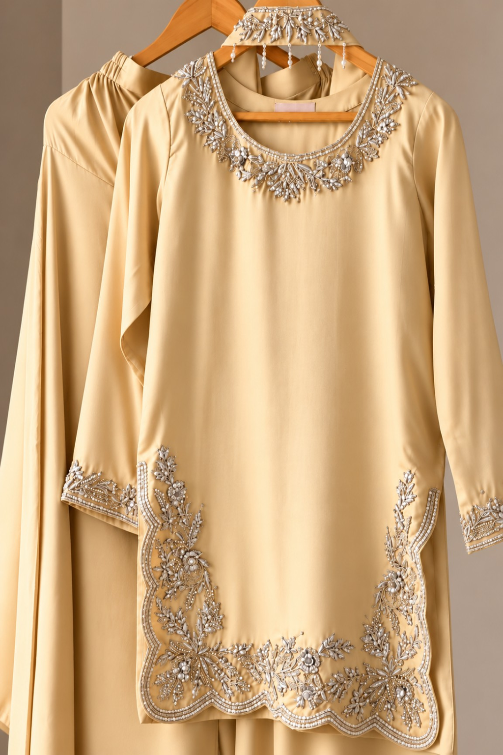 SHARARA 3PC EMBROIDERED-9 COLOURS- 4/6 WEEKS DELIVERY