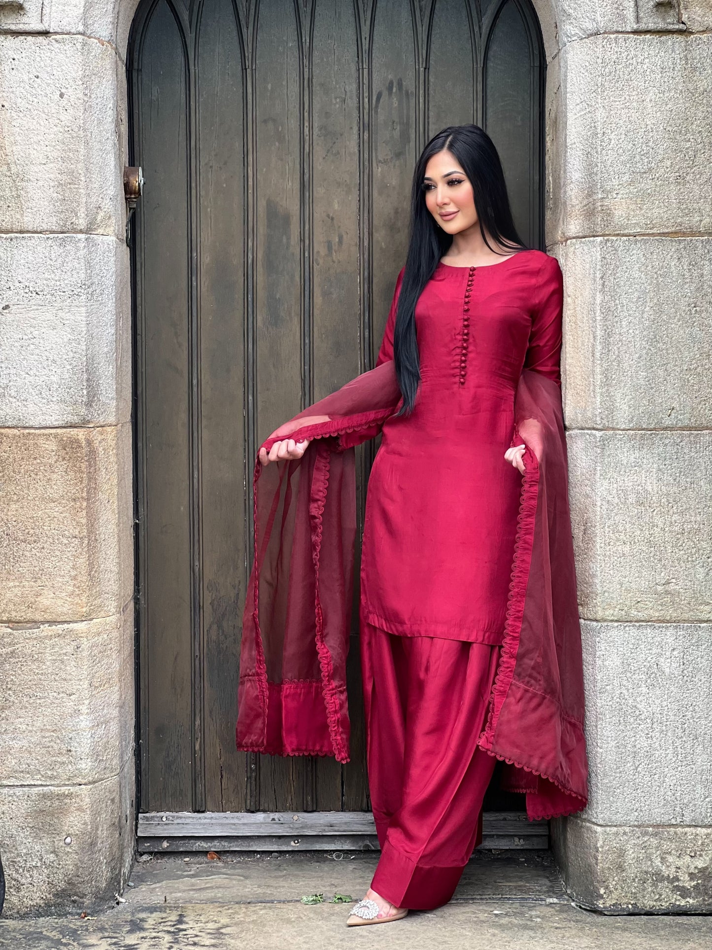 MAROON 3PC FARSHI - PRE ORDER 3 WEEKS DELIVERY