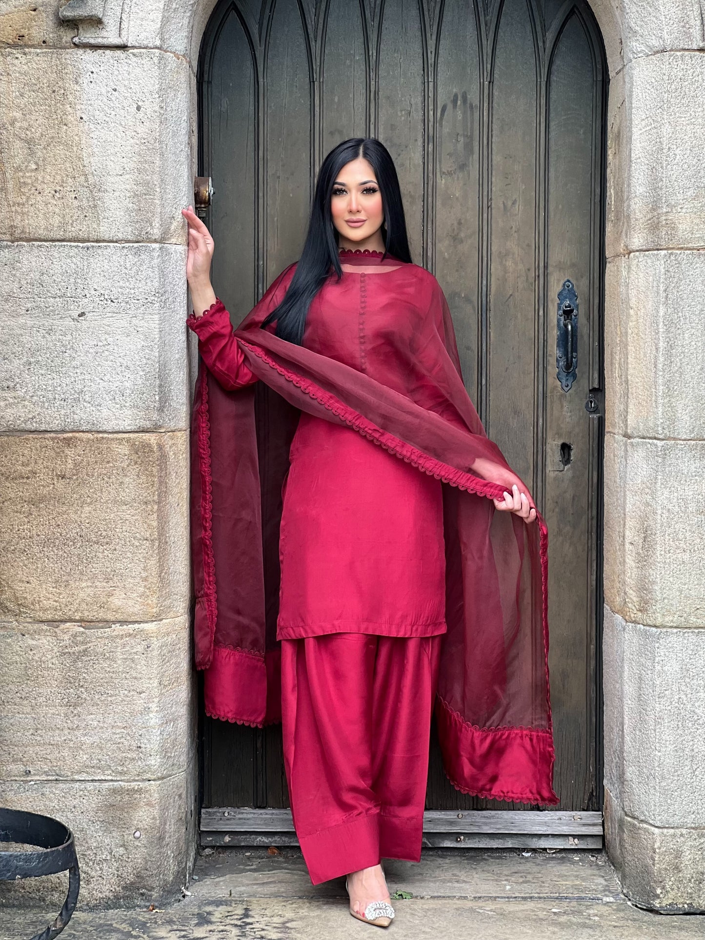 MAROON 3PC FARSHI - PRE ORDER 3 WEEKS DELIVERY