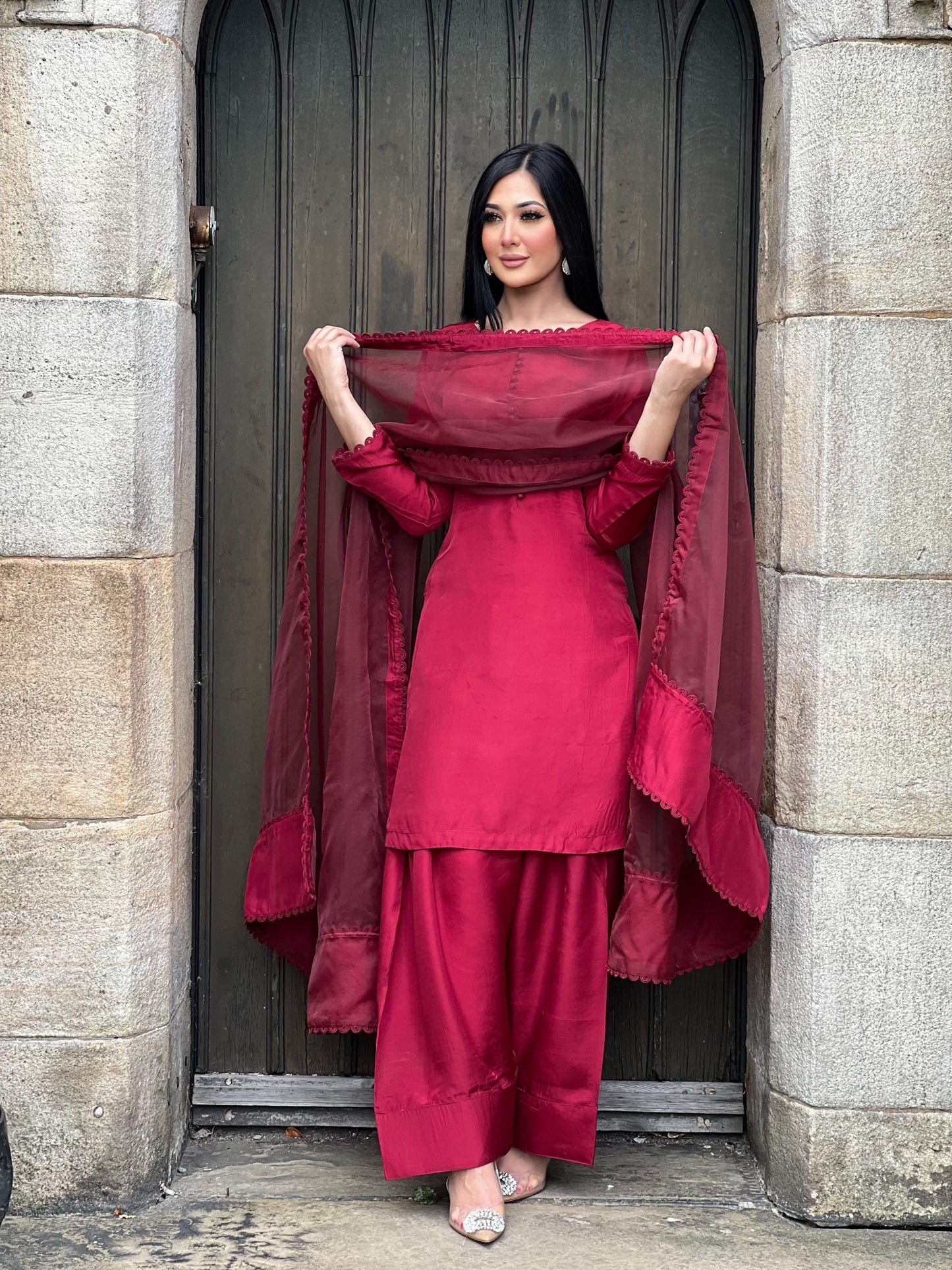 MAROON 3PC FARSHI - PRE ORDER 3 WEEKS DELIVERY